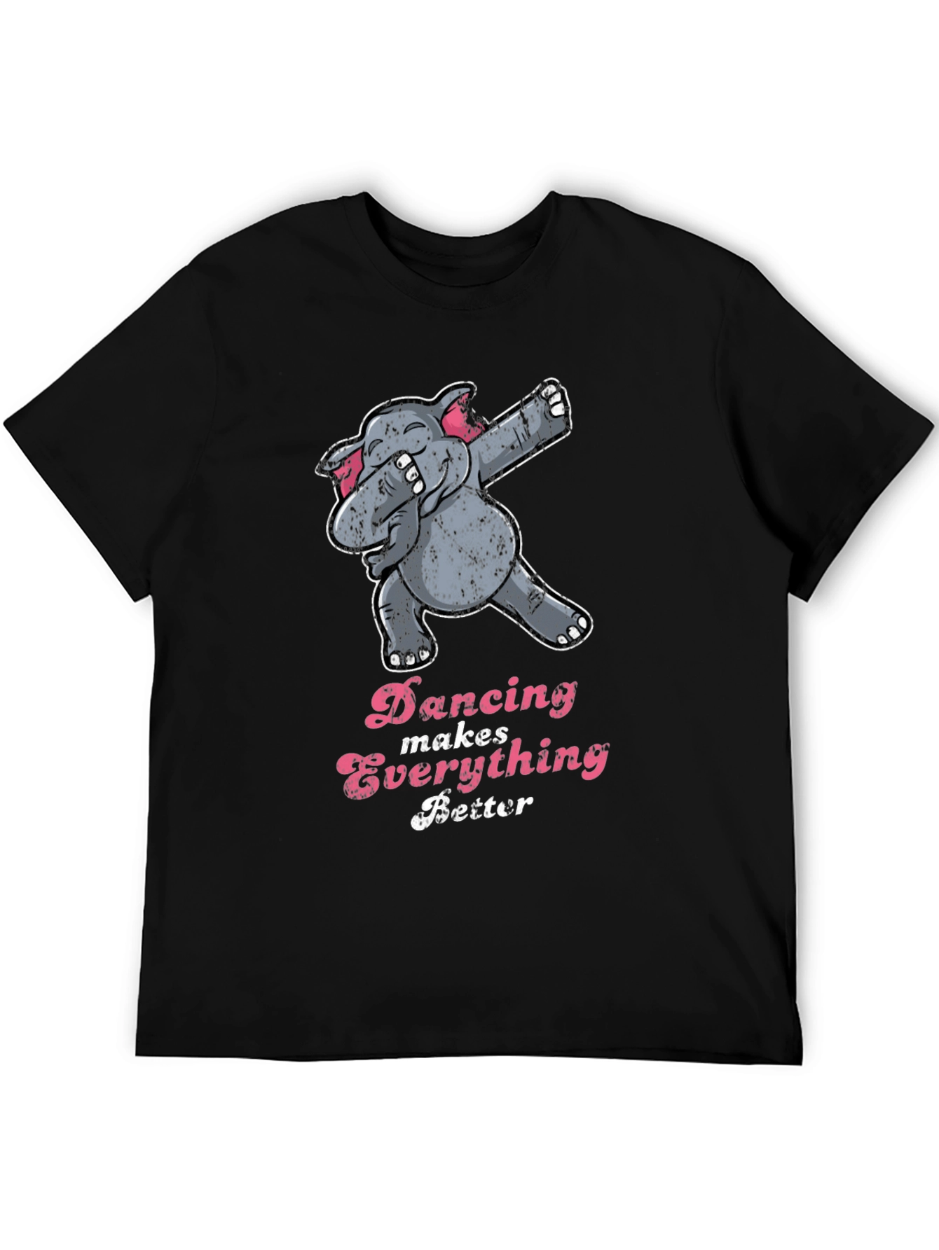 Black Dancing Elephant Graphic Tee - Makes Everything Better! view 5