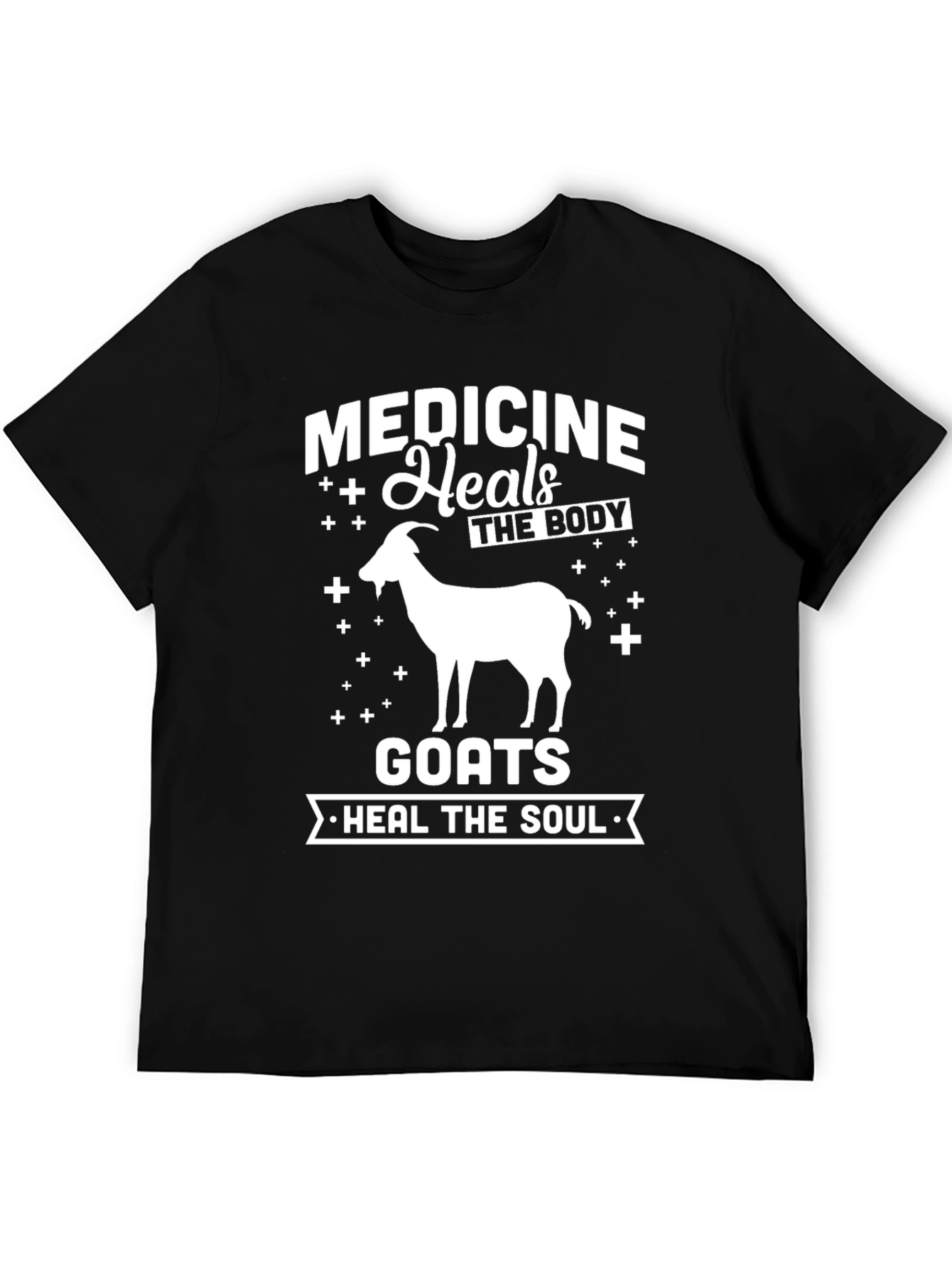 Black Medicine Heals, Goats Heal T-Shirt view 5