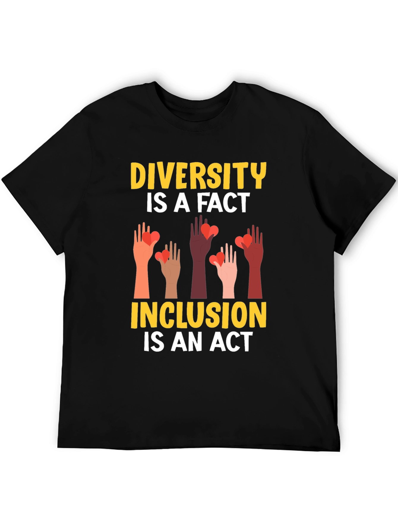 Black Diversity Inclusion T-Shirt view 5