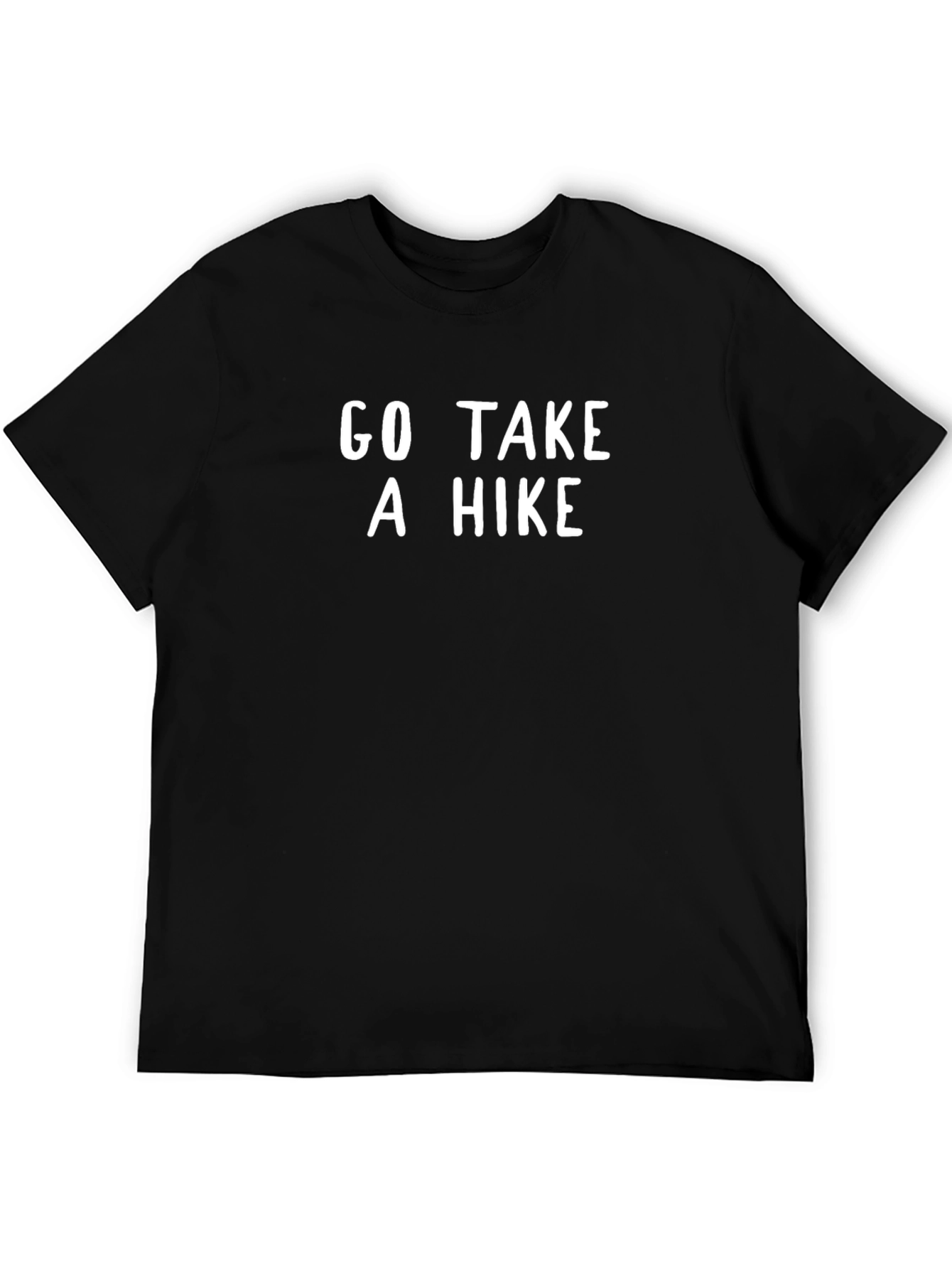 Black Go Take A Hike Graphic Tee - Black Cotton T-Shirt view 5