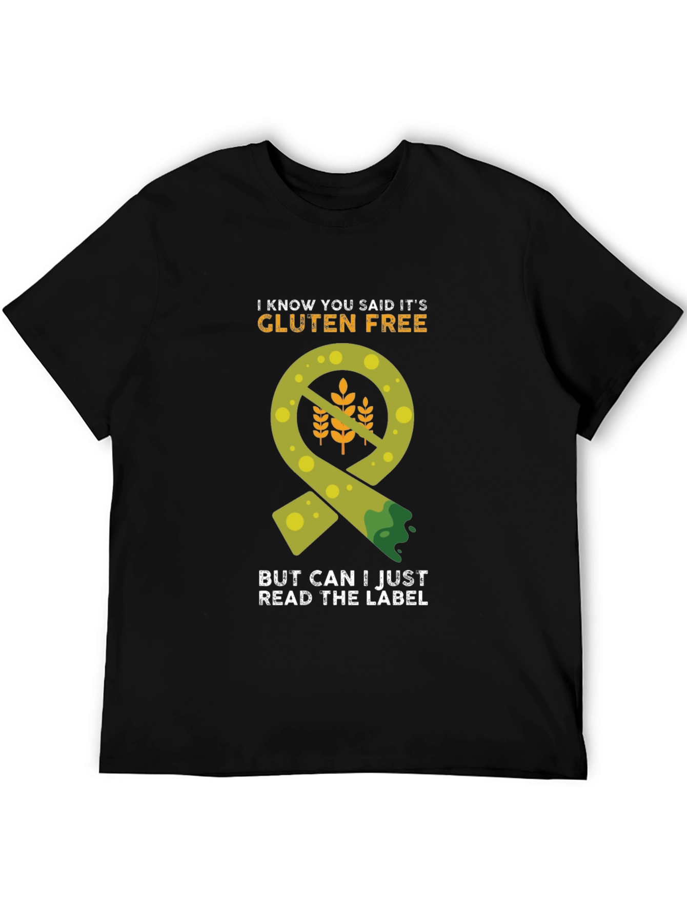 Gluten-Free Label Humor T-Shirt - 5
