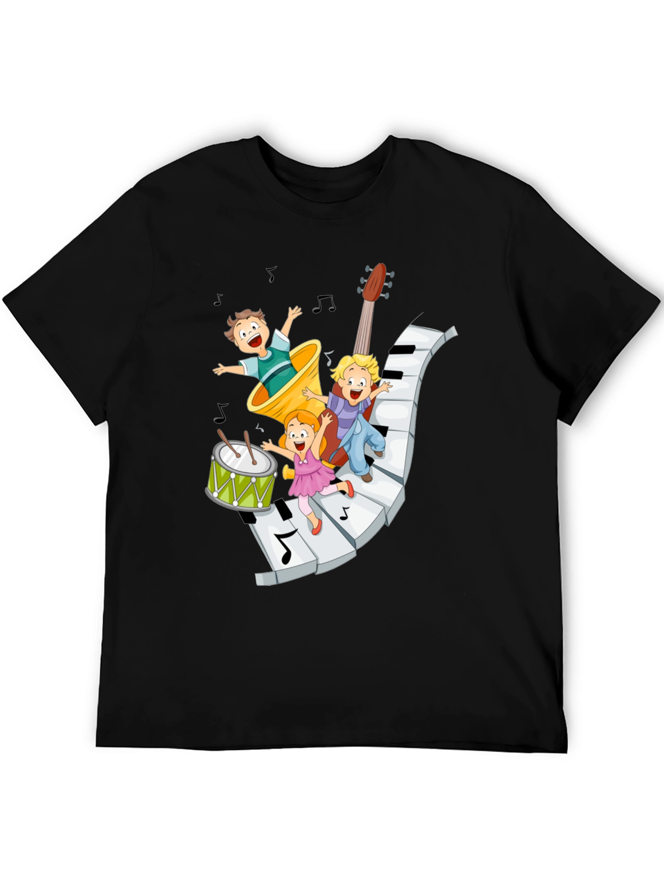 Black Musical Kids Graphic T-Shirt view 5