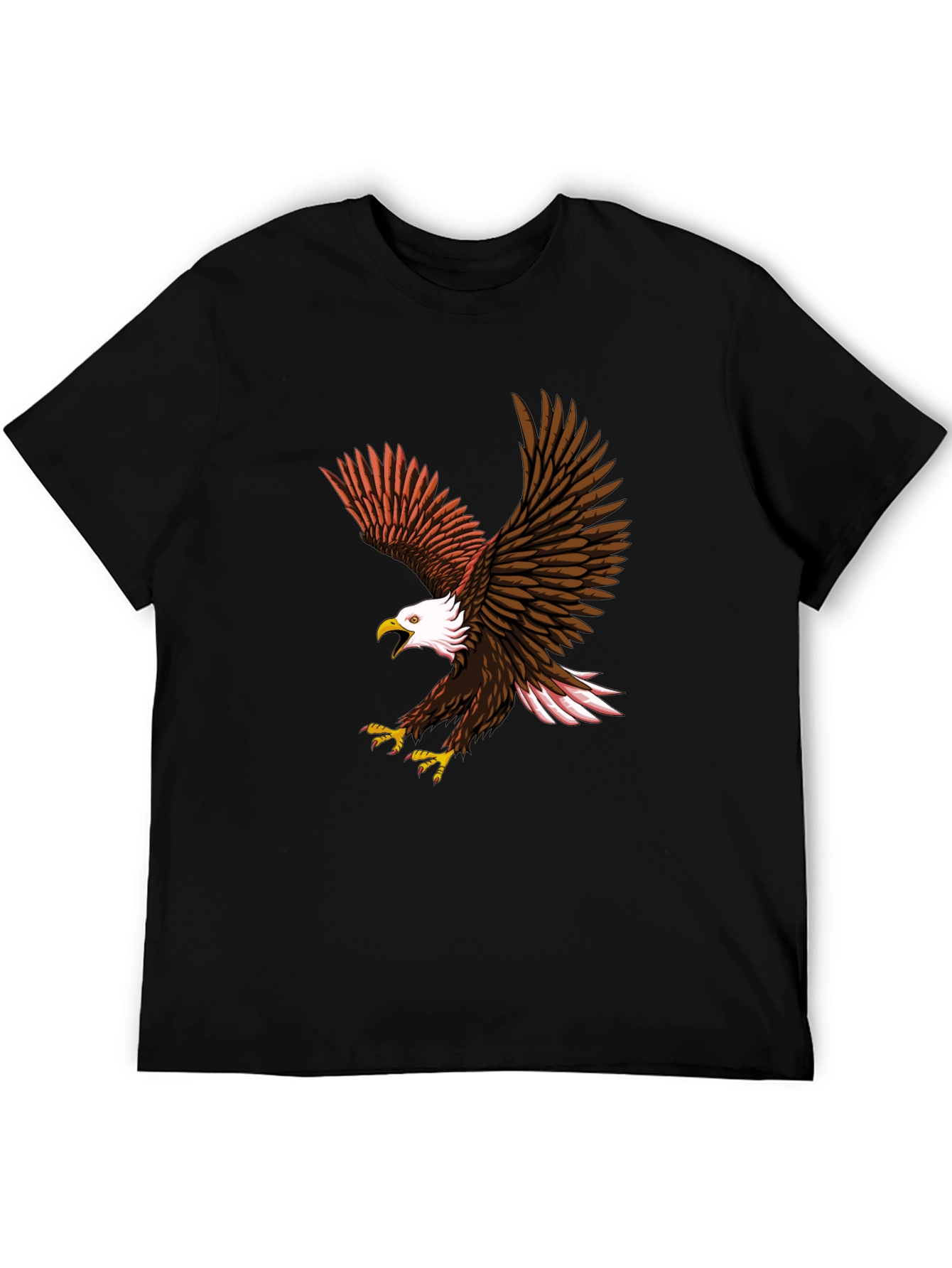 Black Eagle Graphic Print Crew Neck T-Shirt view 5