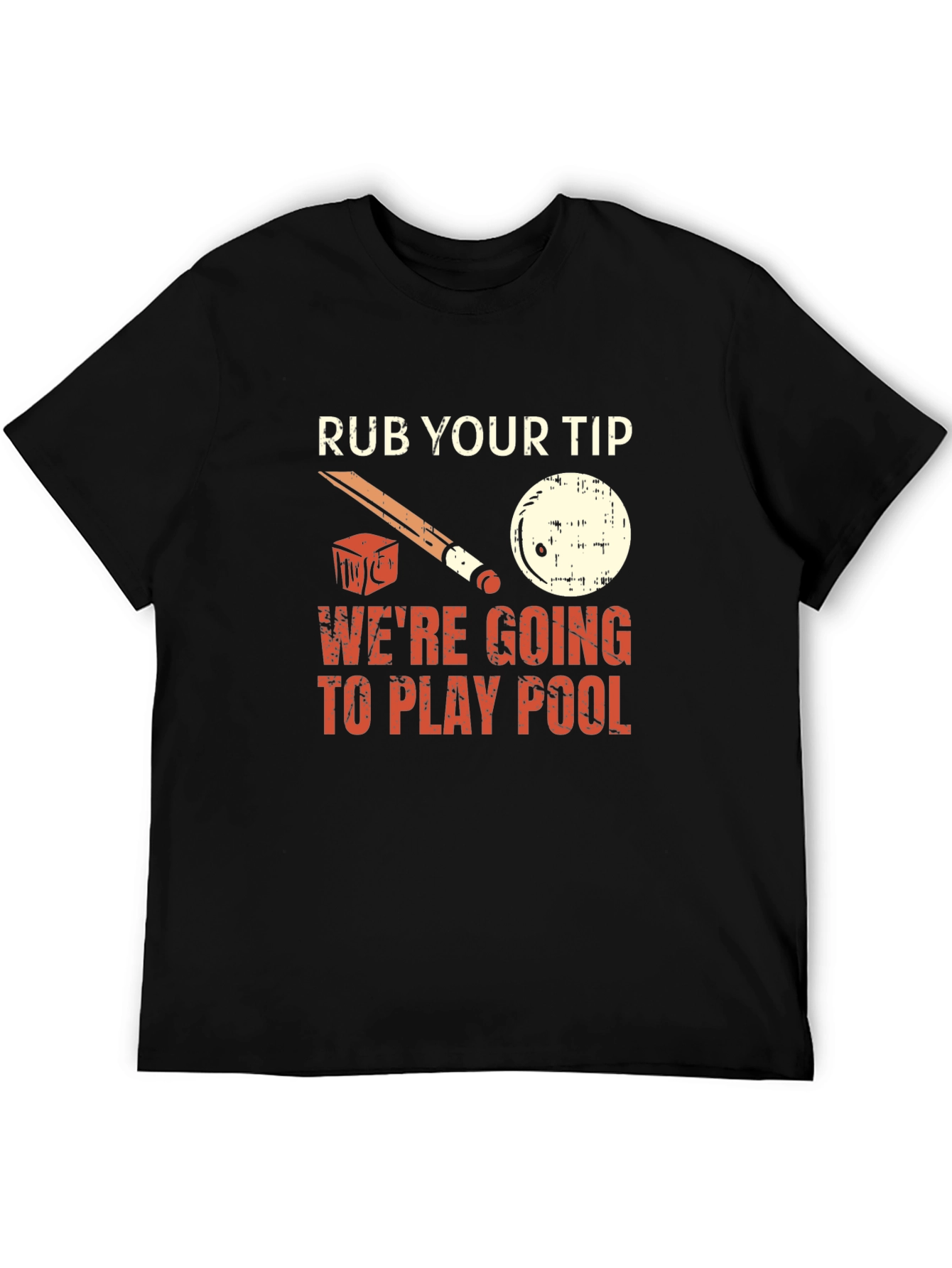 Black Rub Your Tip Pool T-Shirt view 5