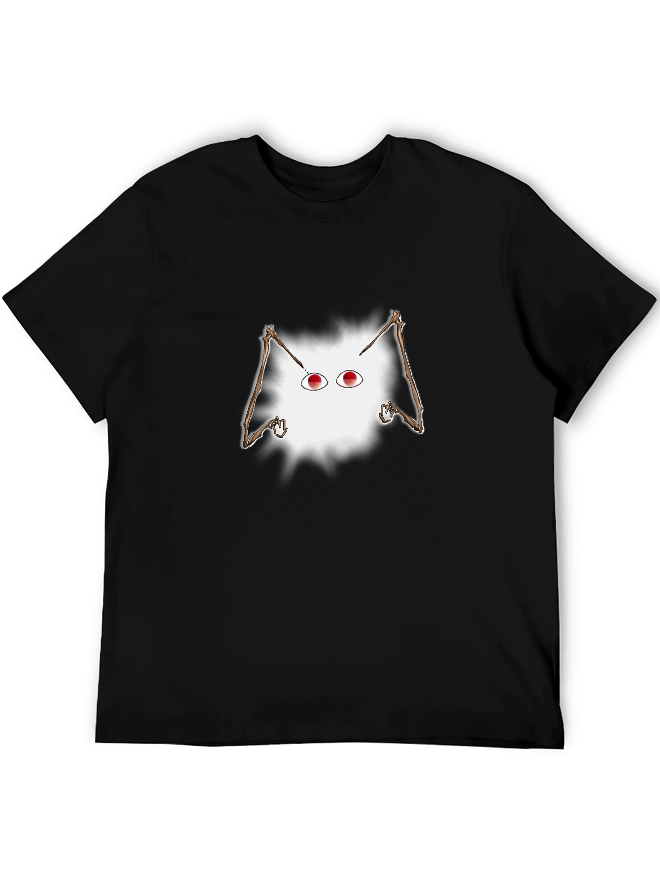Black Eerie Eyes Graphic Tee - Unique Halloween Style view 5