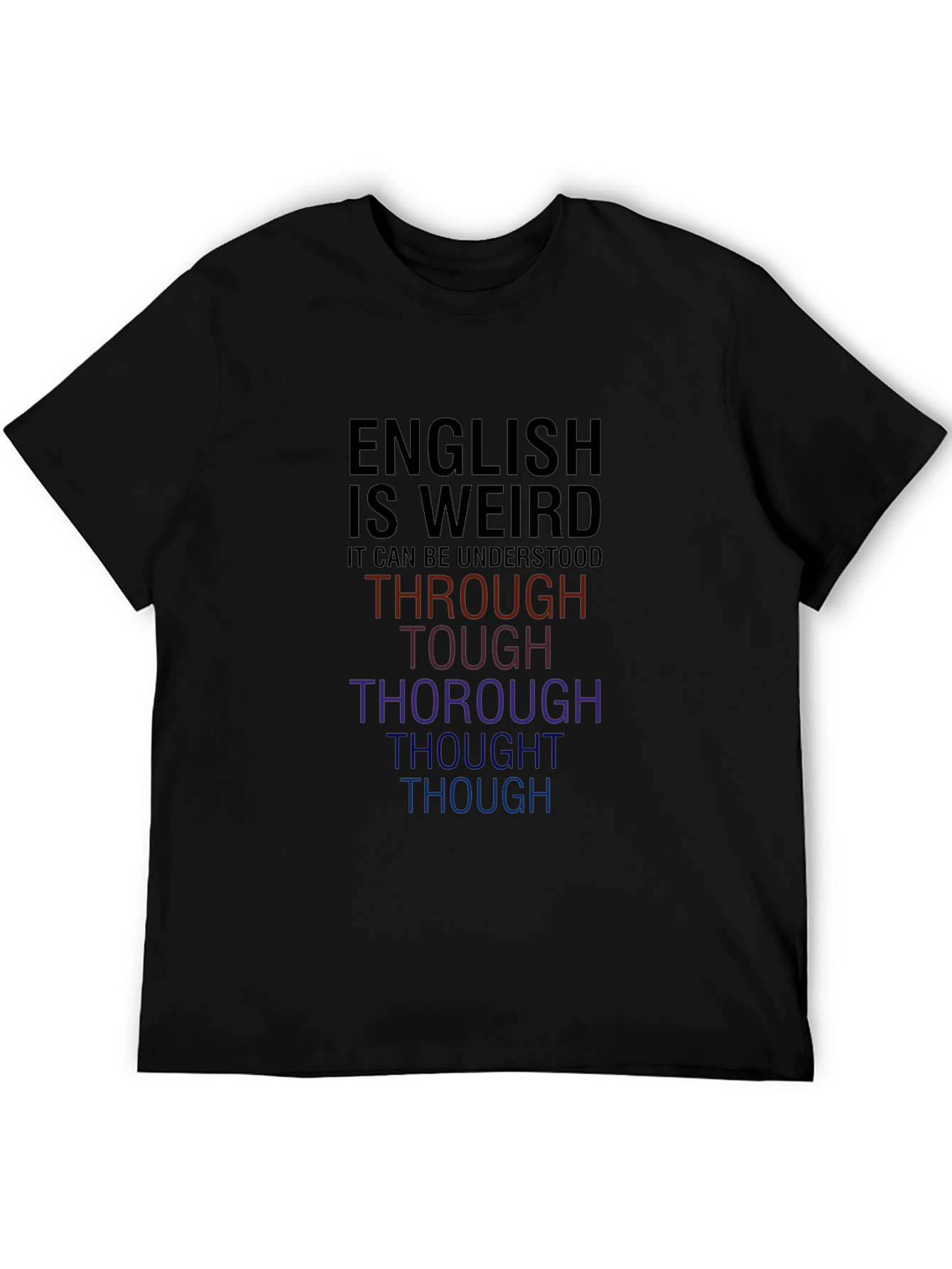 Black English Is Weird Graphic Tee - Funny Wordplay T-Shirt view 5