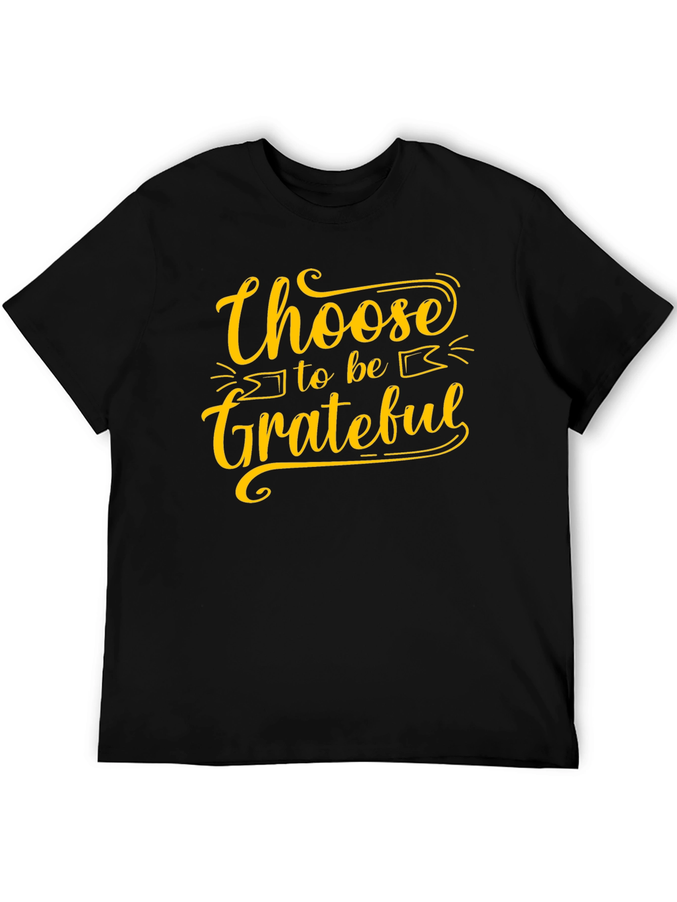 Black Choose to be Grateful Black T-Shirt view 5