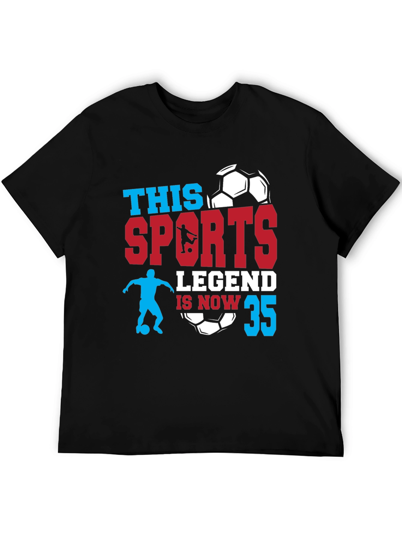 Black Sports Legend 35th Birthday Graphic T-Shirt view 5