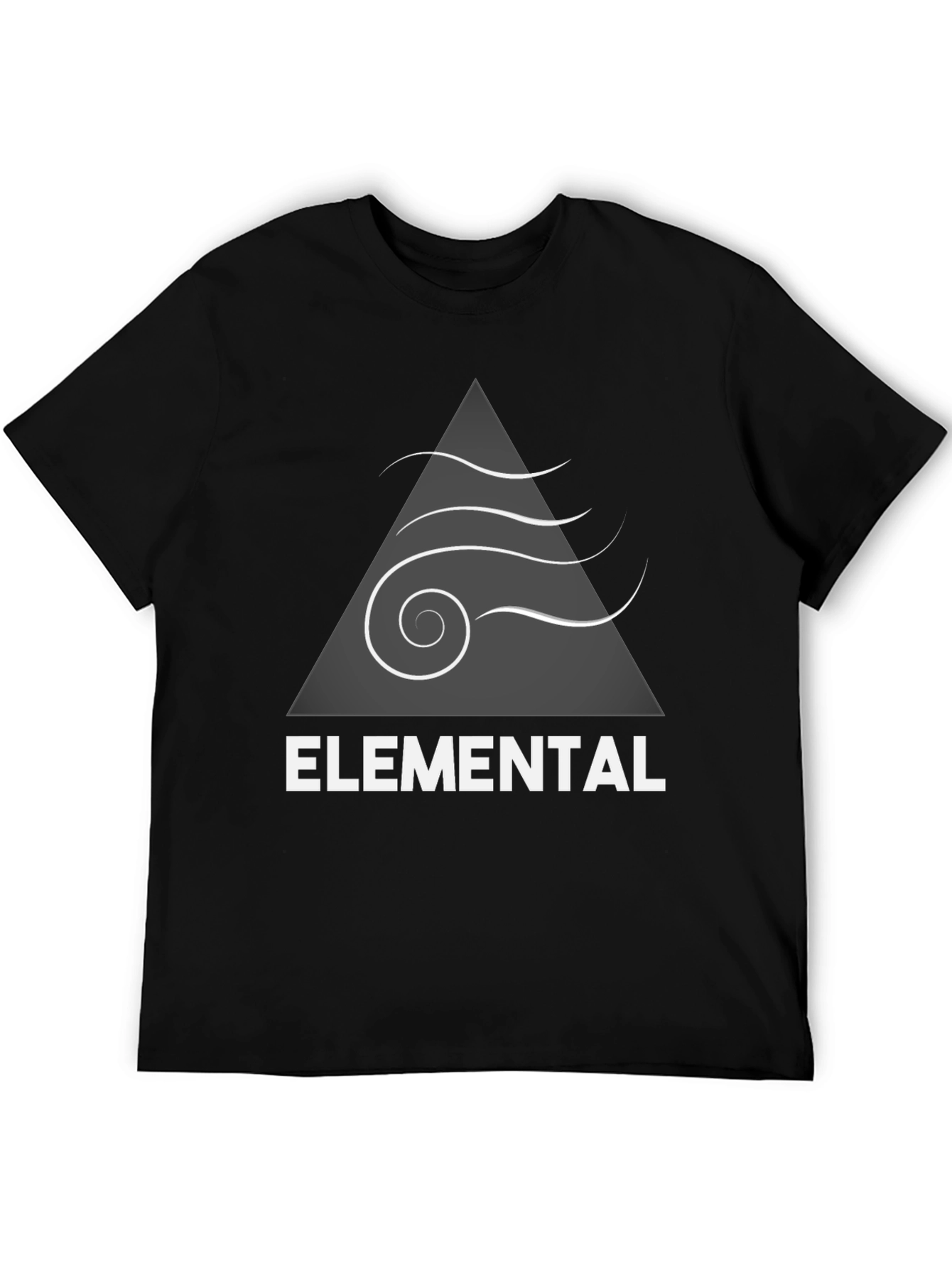 Black Elemental Graphic Print T-Shirt view 5