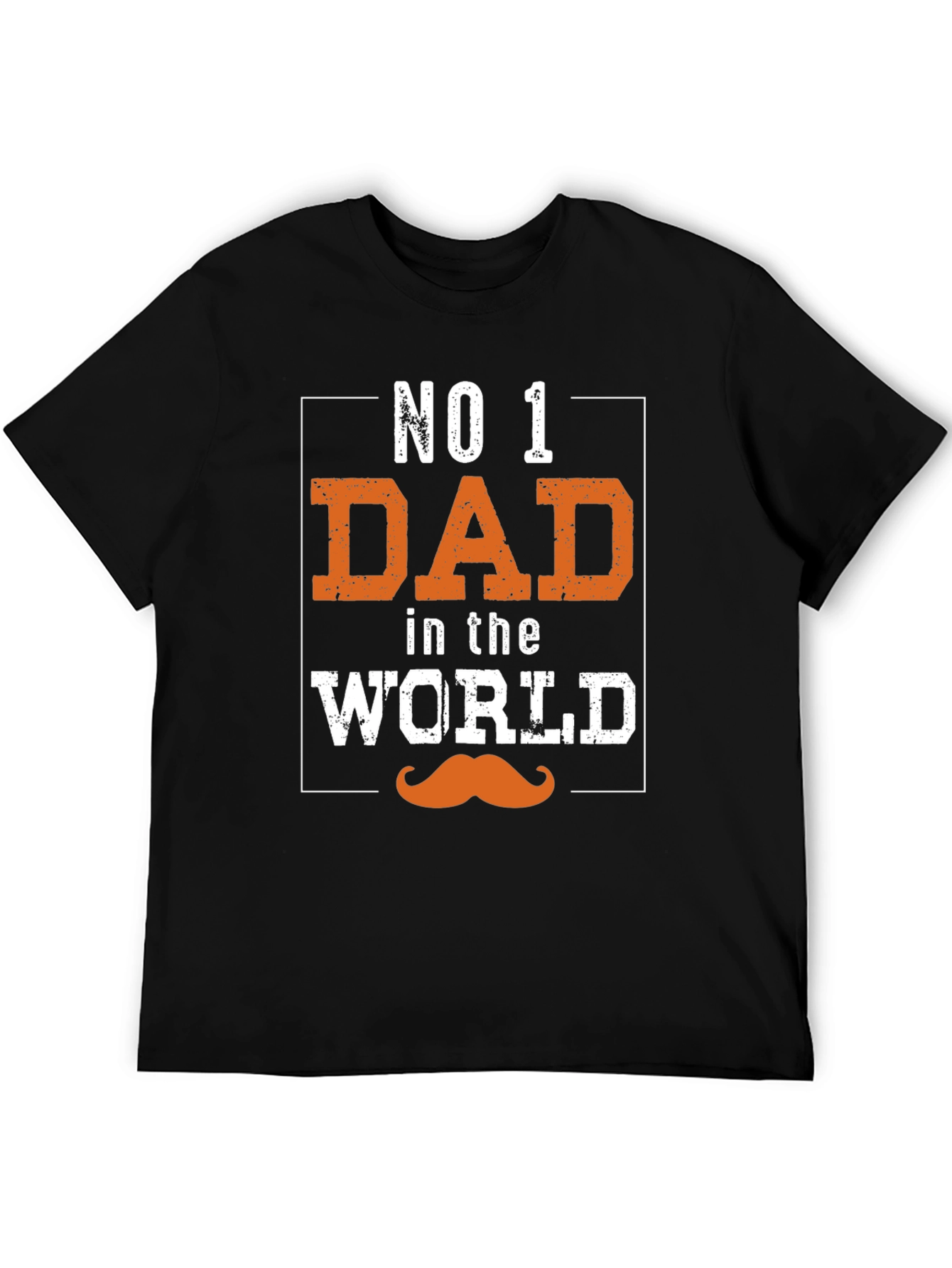 Black No. 1 Dad in the World Graphic Tee view 5