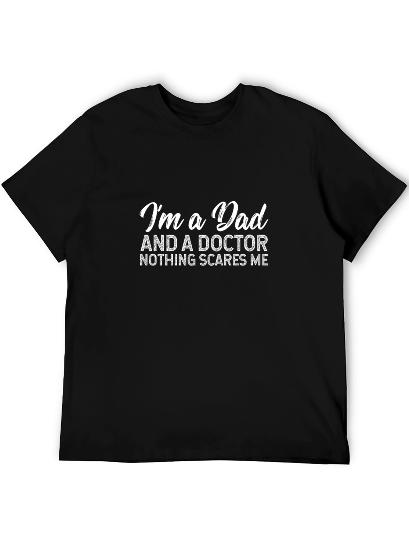 Black I'm a Dad and a Doctor Graphic Tee view 5