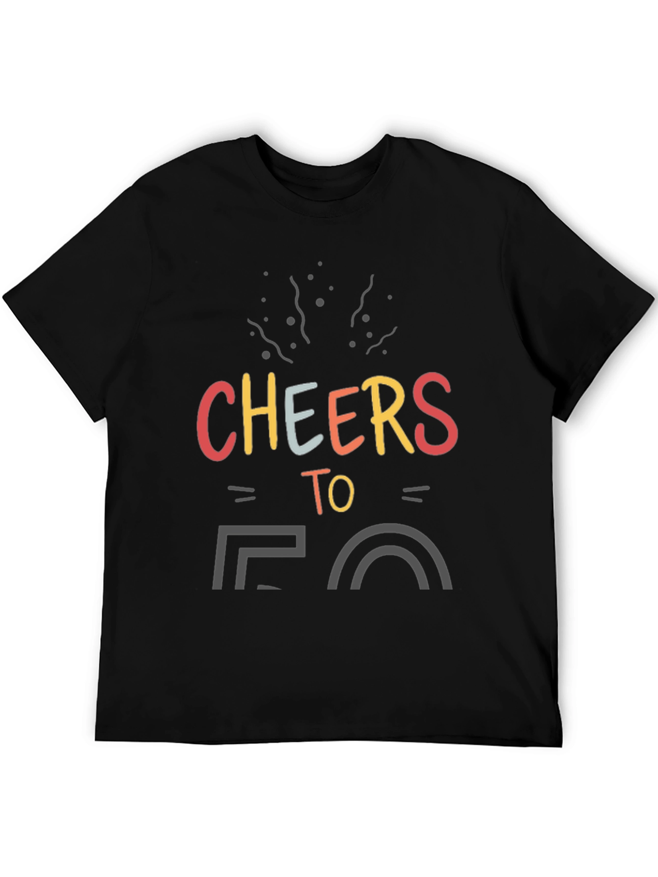 Black Cheers to 50 Black T-Shirt view 5