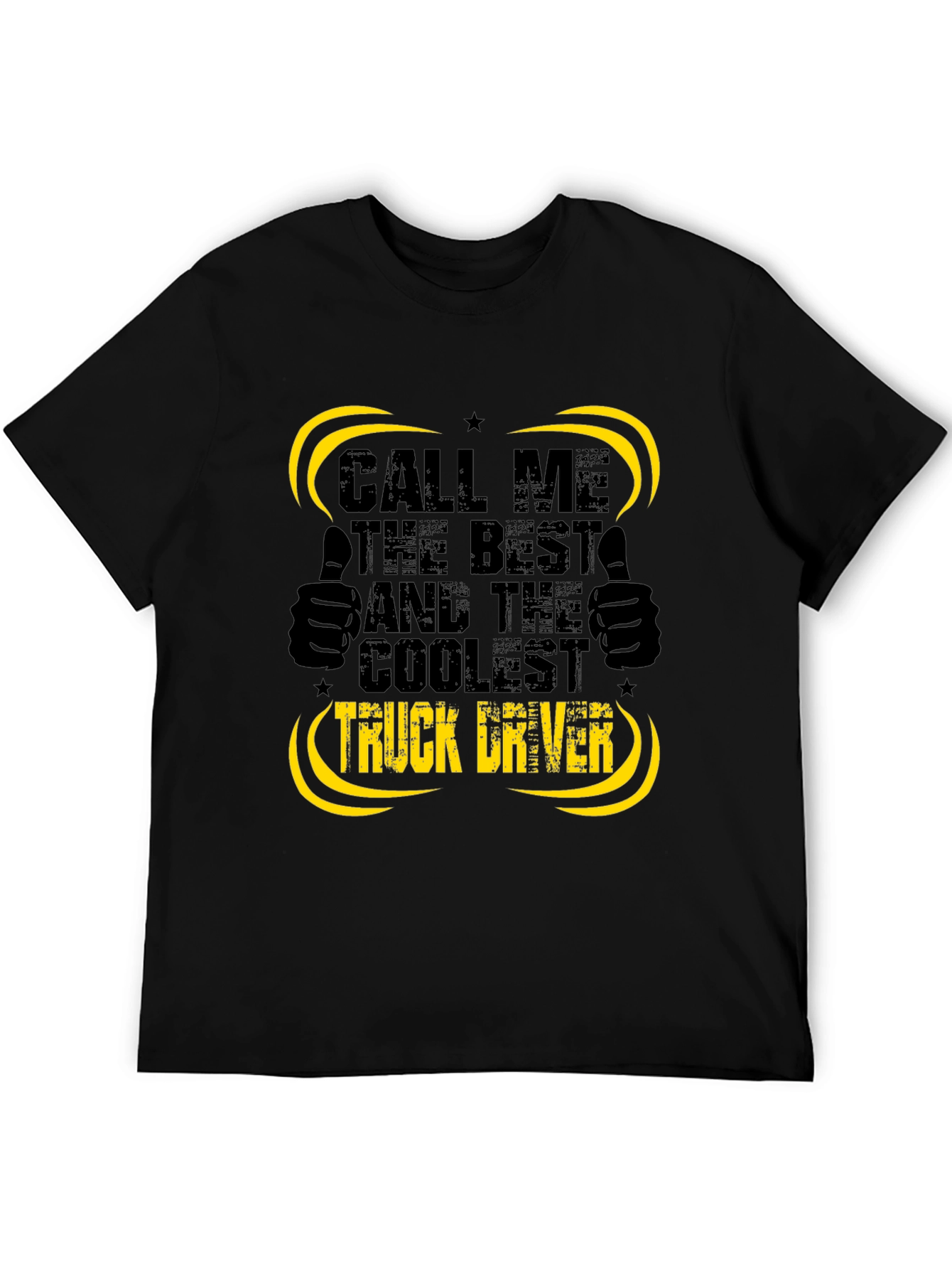 Black Coolest Truck Driver Black T-Shirt view 5