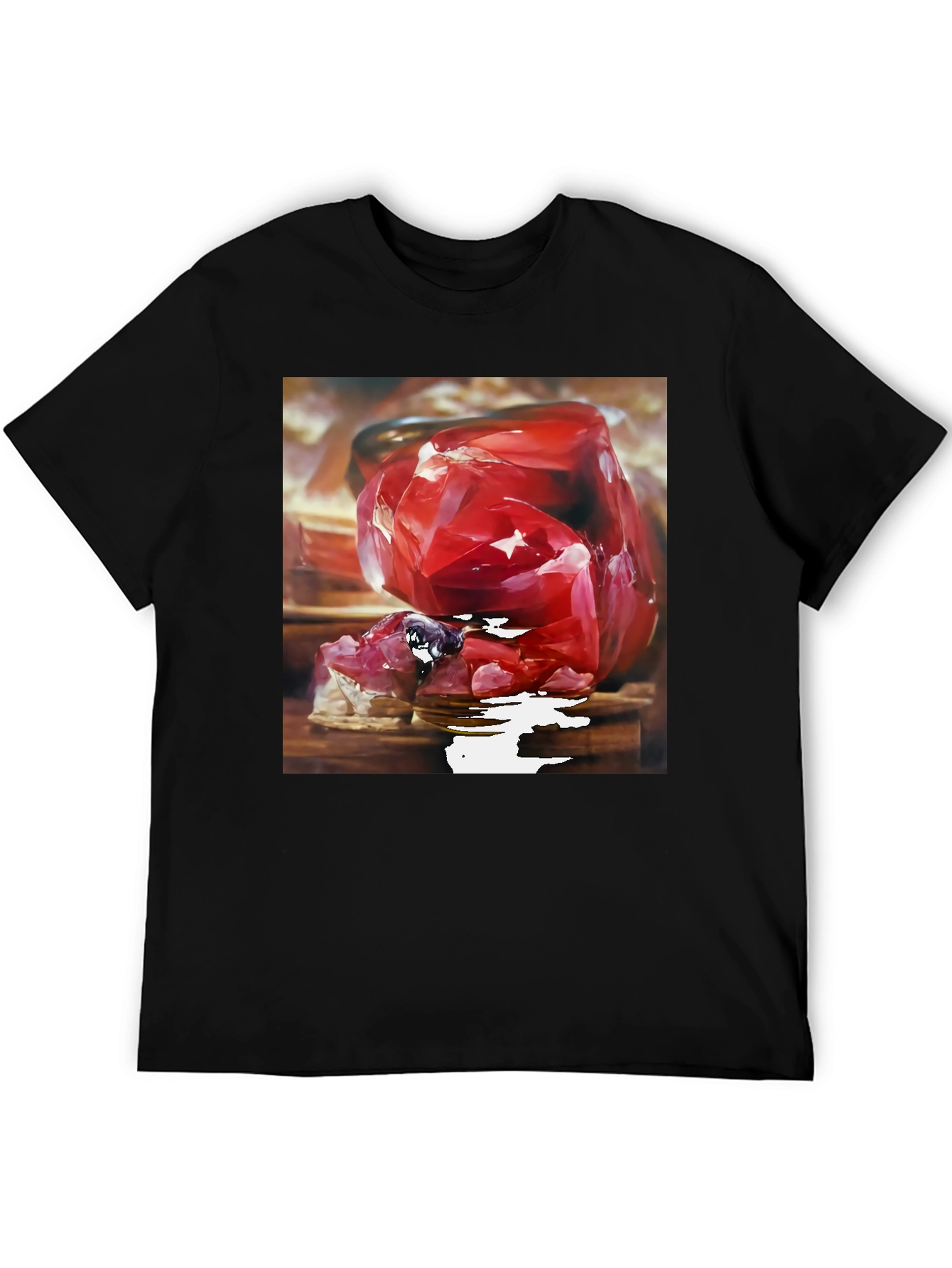 Black Ruby Gemstone Graphic Tee - Bold Statement Shirt view 5