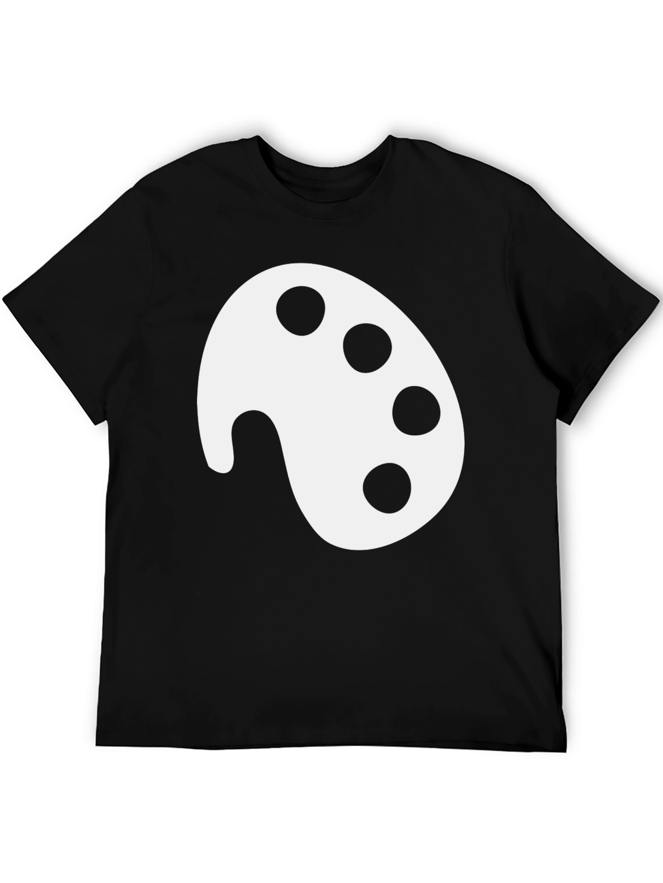 Black Artist Palette Black T-Shirt - Painter's Essential view 5