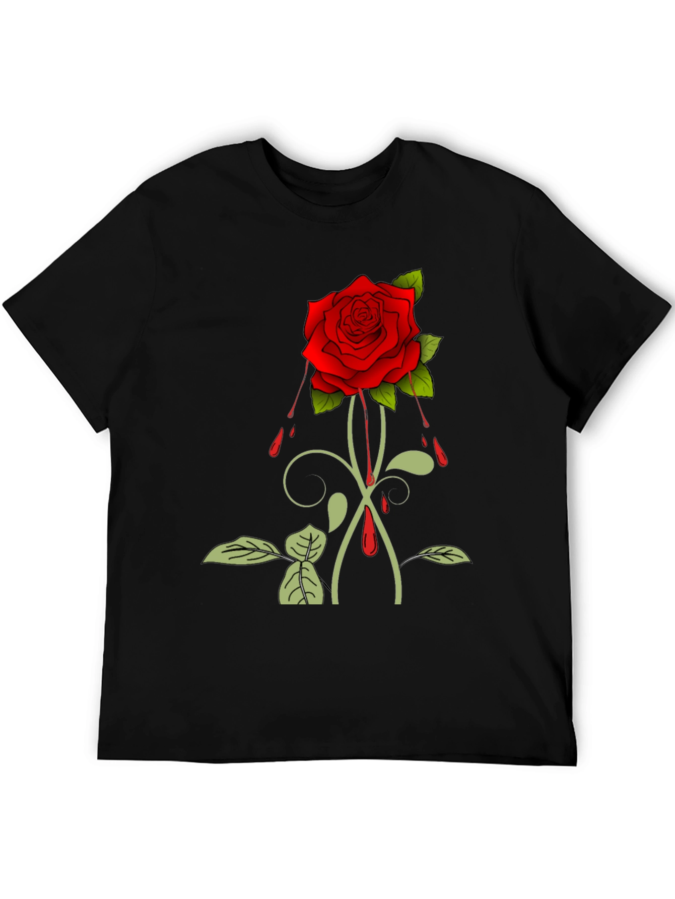 Black Rose Graphic T-Shirt - Black view 5
