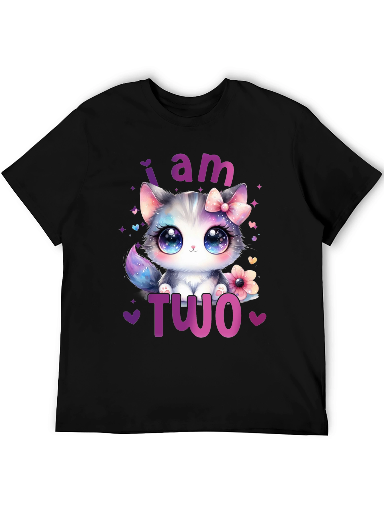 I am Two Cute Kitten Birthday T-Shirt - 5