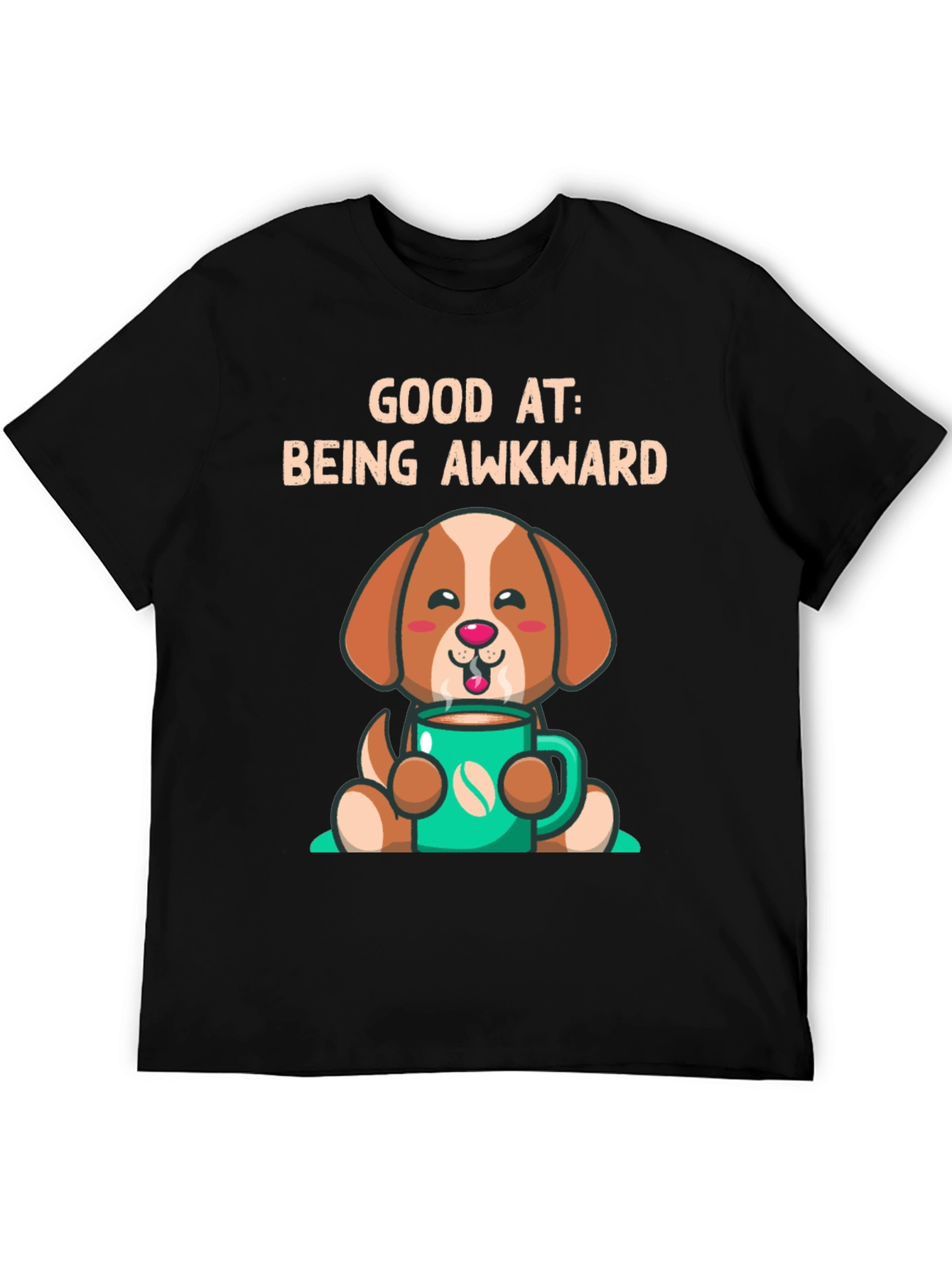 Black Awkward Dog Graphic T-Shirt view 5