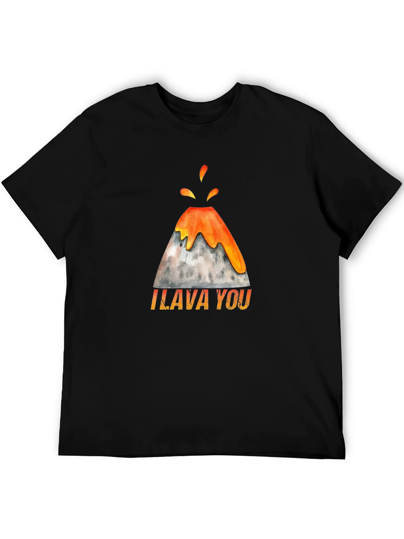 Black I Lava You Volcano Graphic Tee view 5