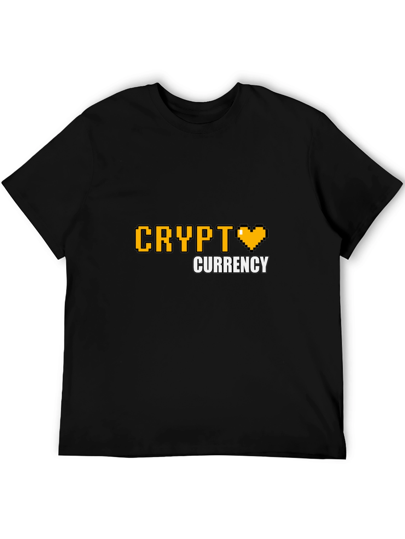 Black Crypto Currency Pixel Art T-Shirt - Black view 5