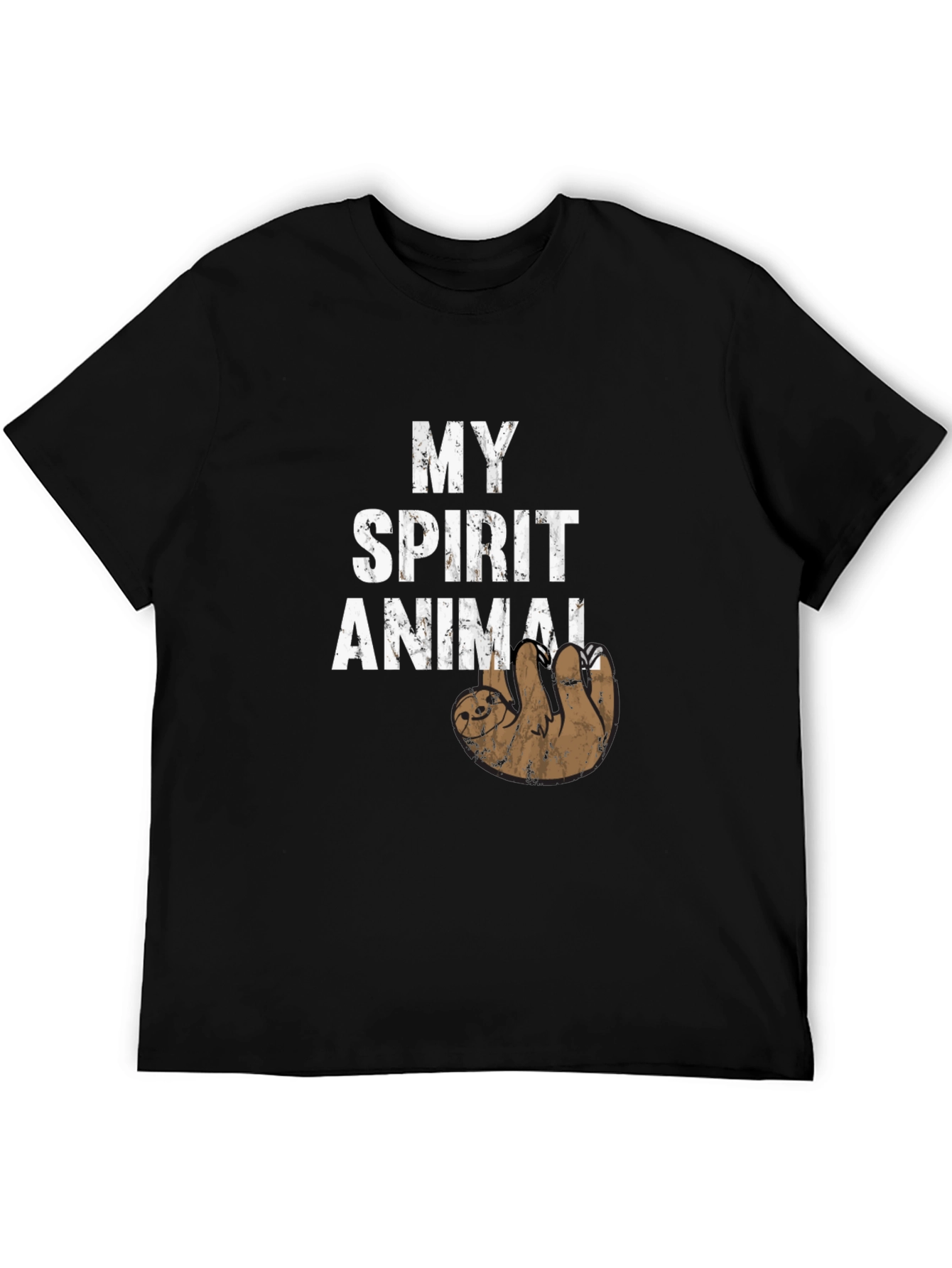 Black My Spirit Animal Sloth T-Shirt Funny Novelty Tee view 5