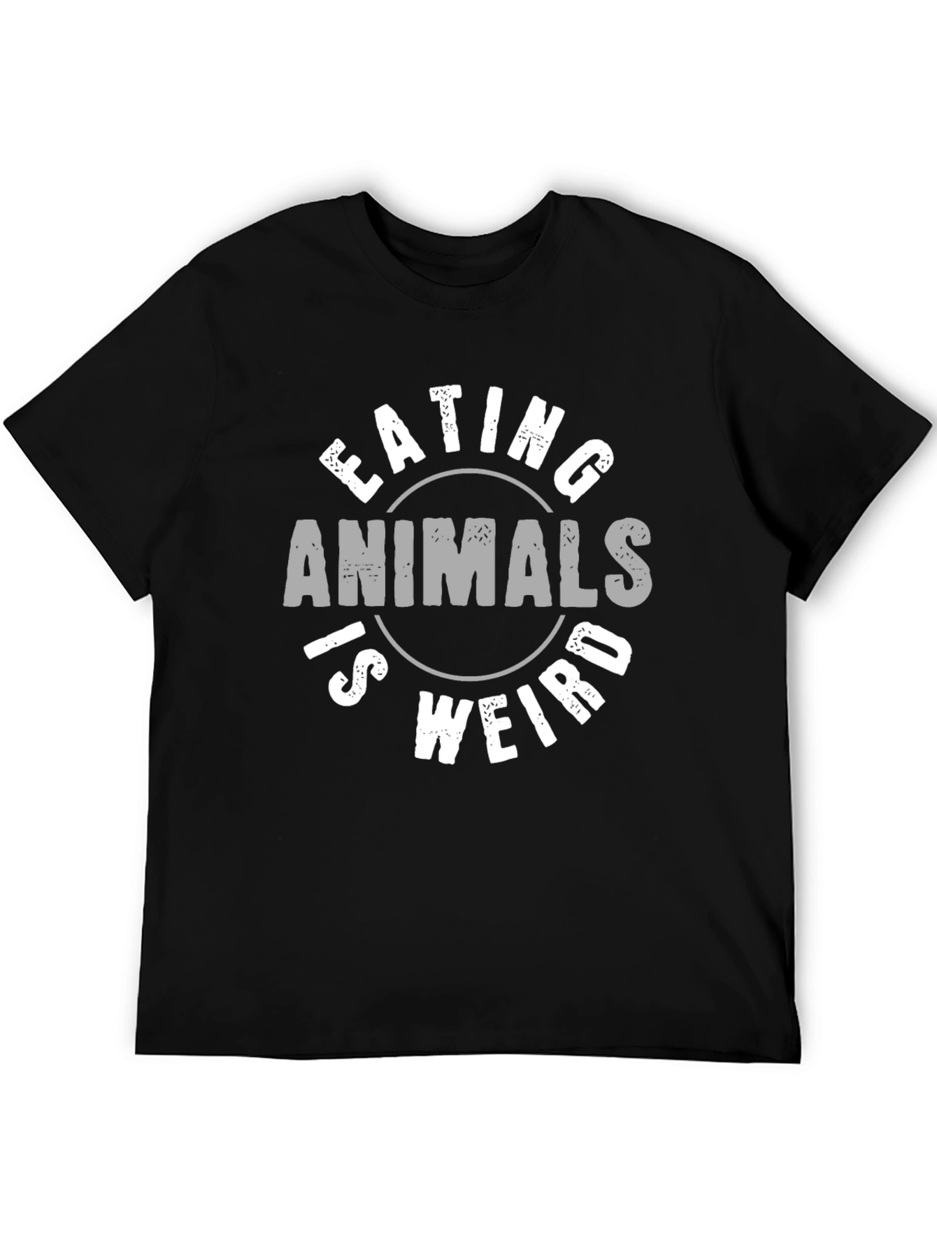 Black Eating Animals Is Weird T-Shirt view 5