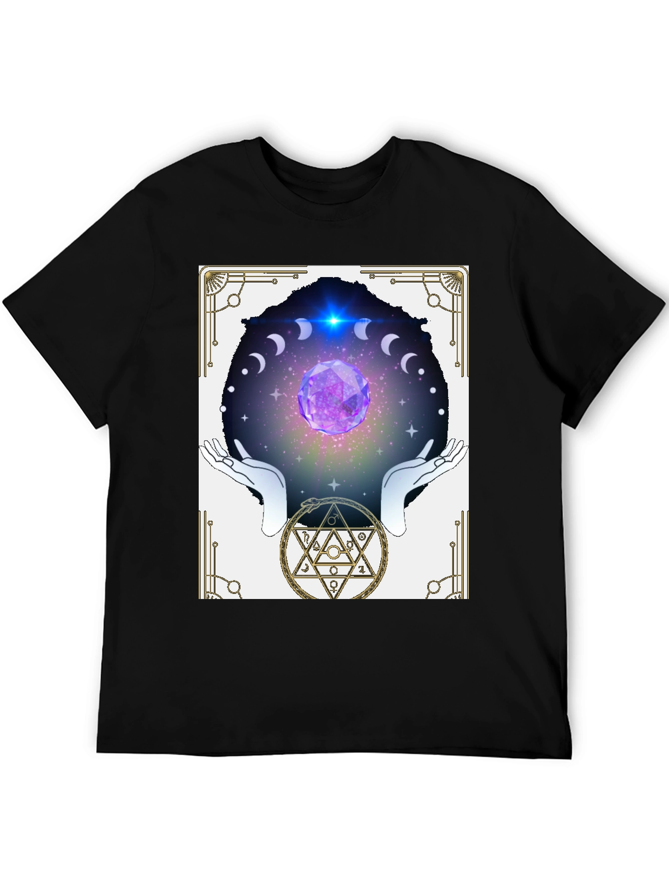 Black Mystic Crystal Ball Graphic Tee view 5