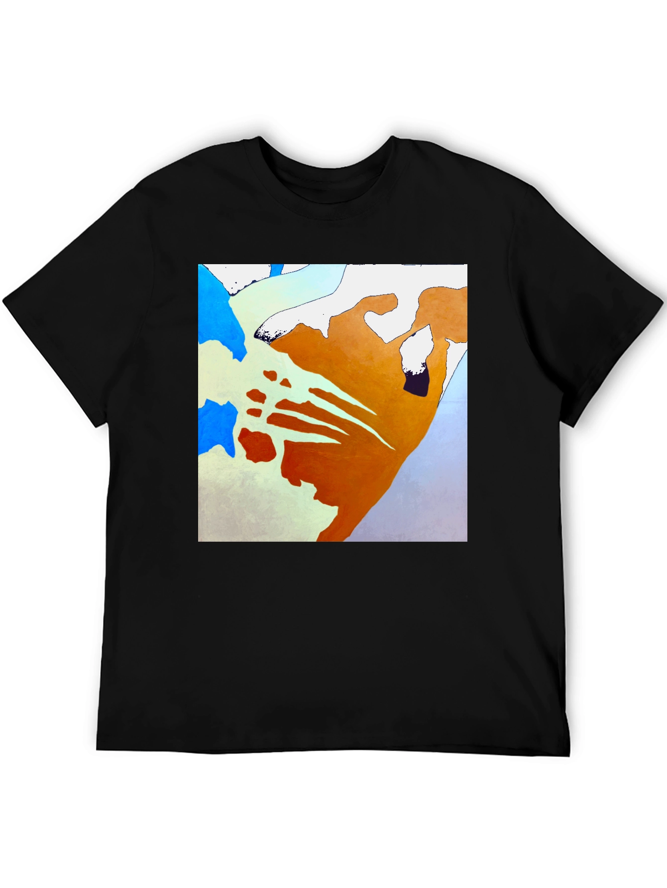 Black Abstract Art T-Shirt - Unique Graphic Tee view 5