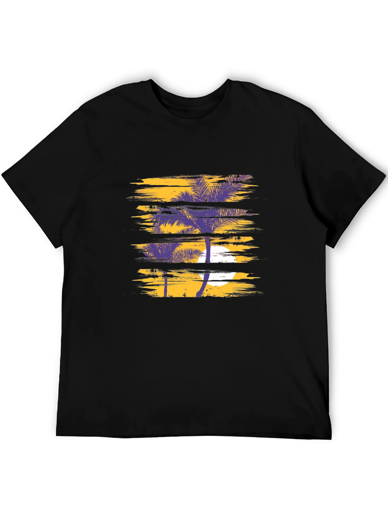 Black Tropical Palm Graphic T-Shirt - Stylish Black Tee view 5