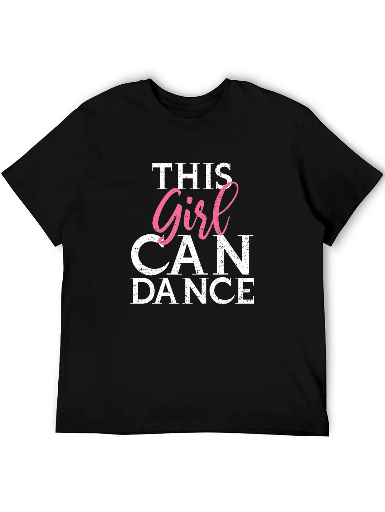 Black This Girl Can Dance Graphic Tee - Black Cotton Blend view 5