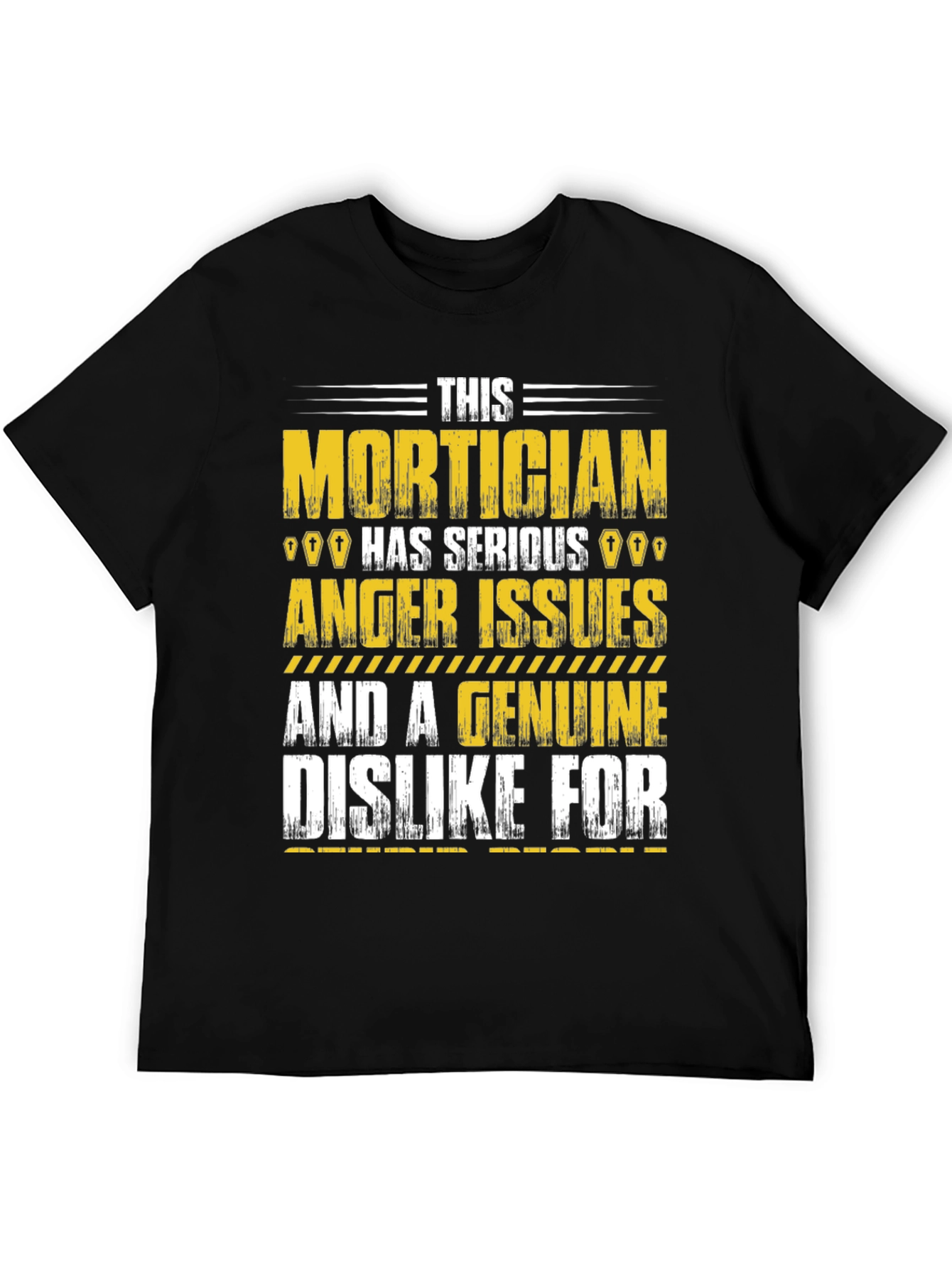 Black Mortician Humor Graphic T-Shirt view 5