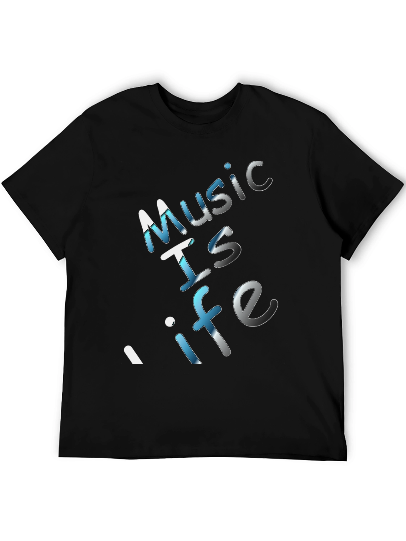 Black Music is Life Black Graphic Tee view 5