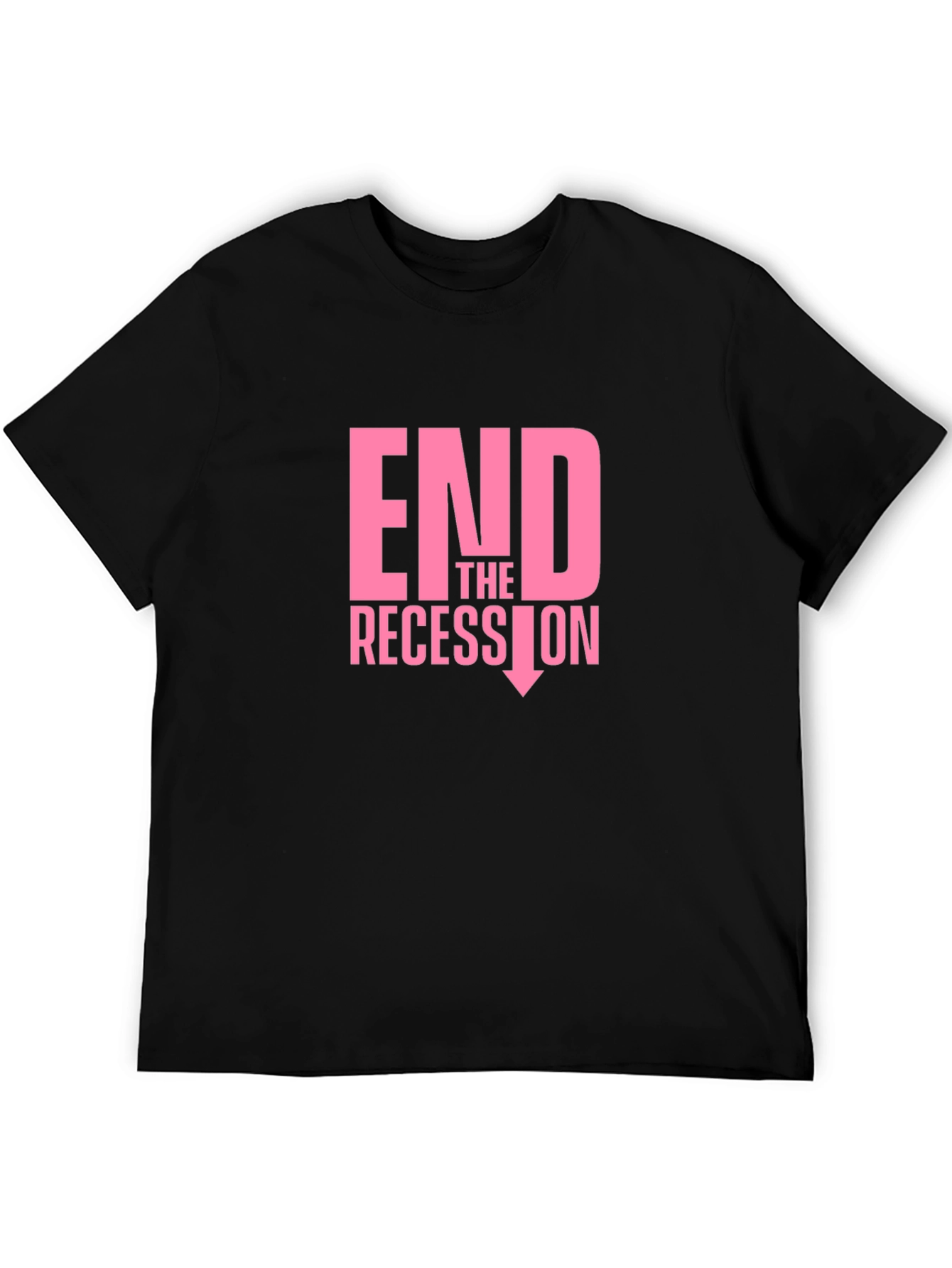 Black End the Recession Graphic T-Shirt view 5