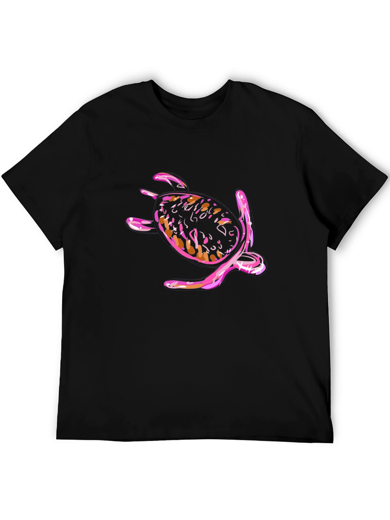 Black Turtle Graphic Black T-Shirt view 5