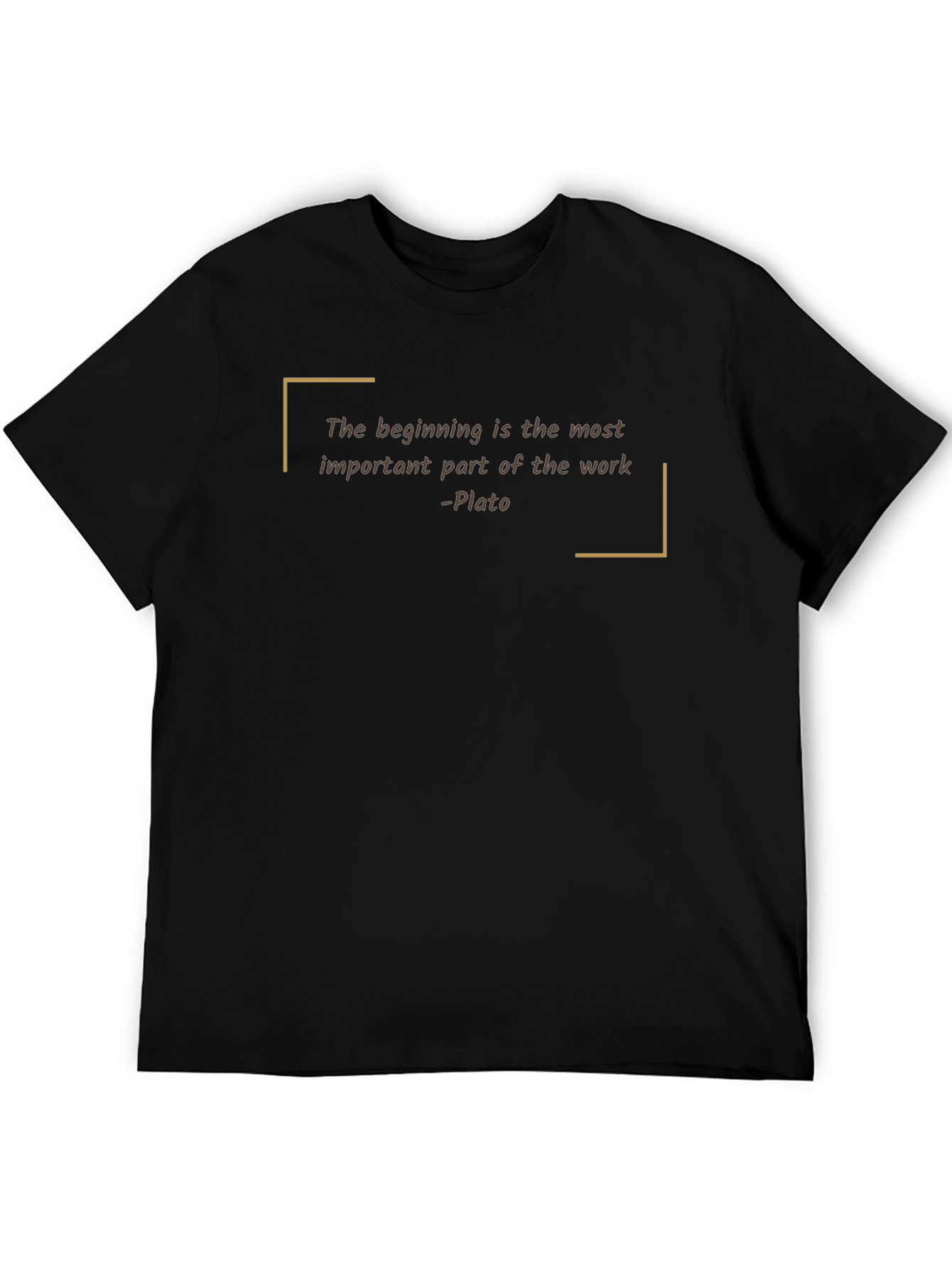 Black Philosophical T-Shirt: Plato Quote Tee view 5
