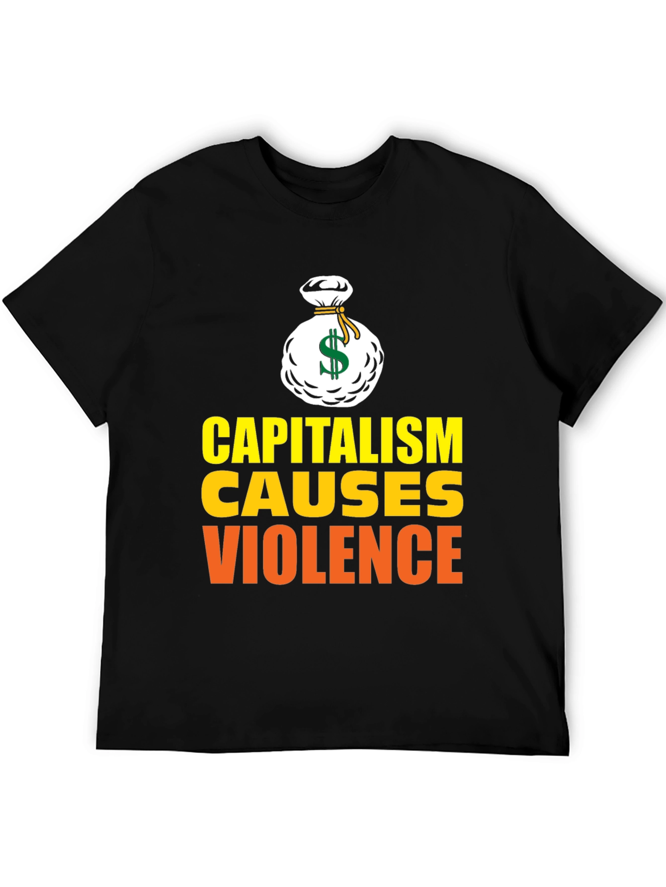Black Capitalism Causes Violence Graphic T-Shirt view 5