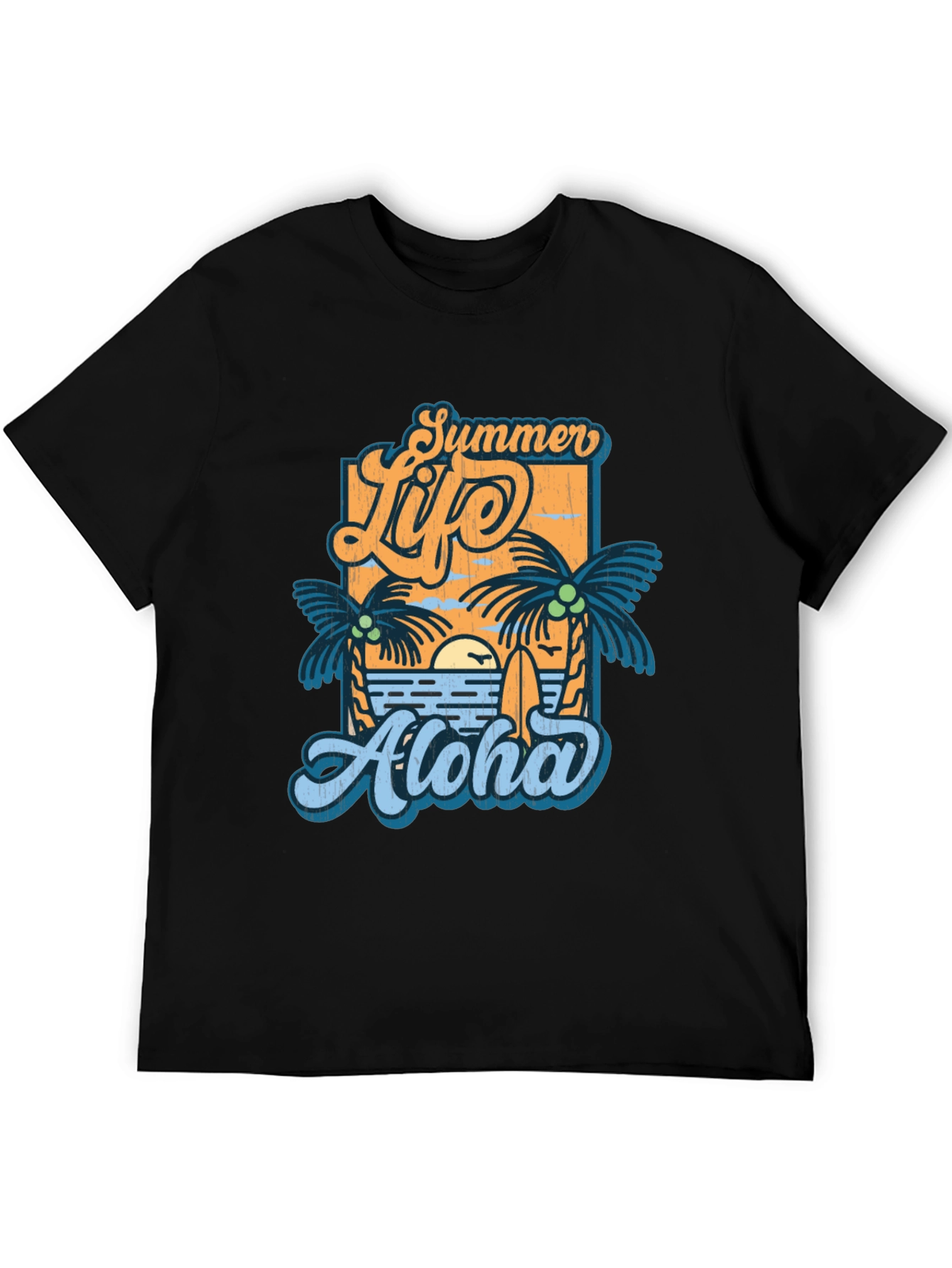 Black Summer Life Aloha Graphic T-Shirt - Tropical Vibe view 5