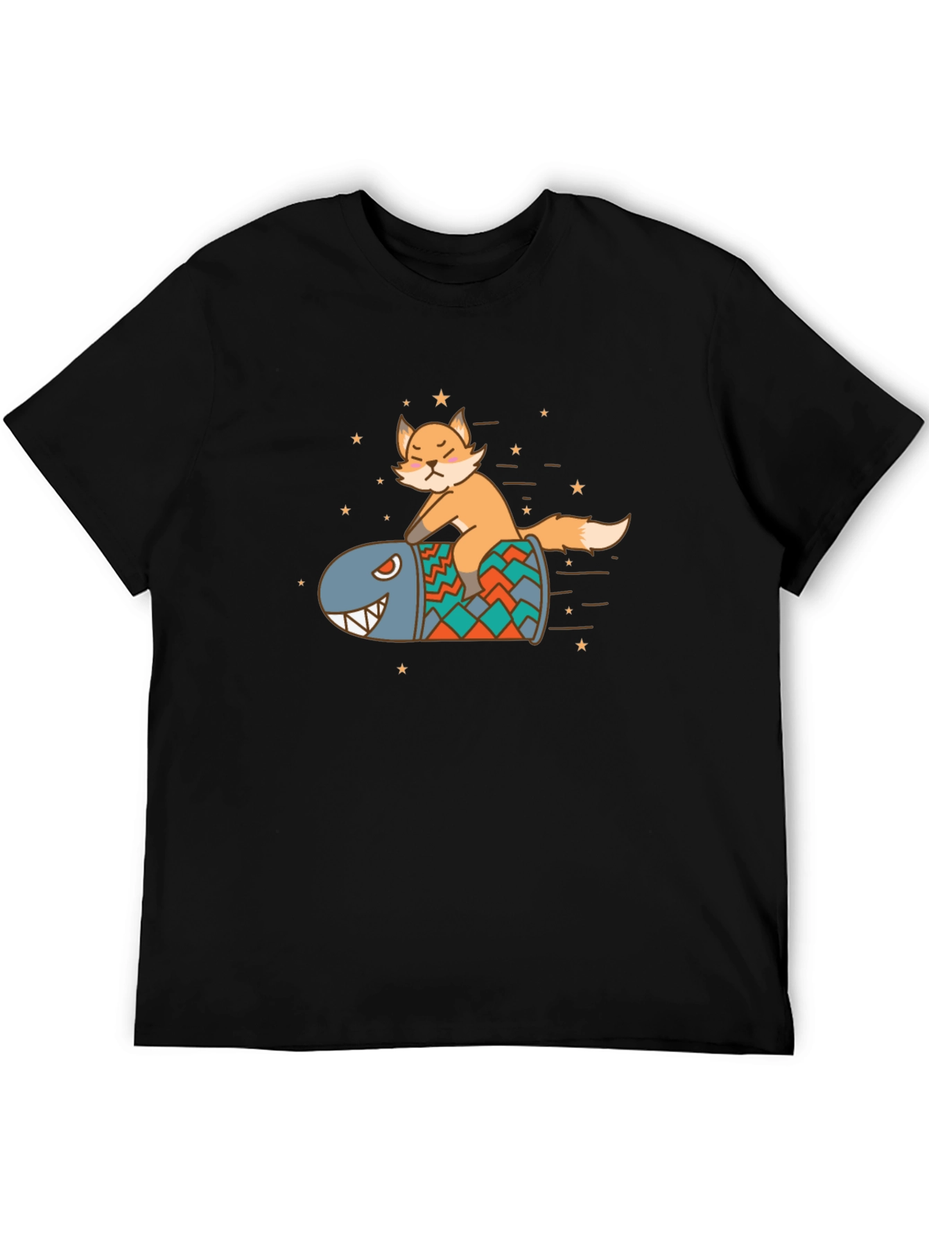 Black Fox Riding Bullet T-Shirt view 5