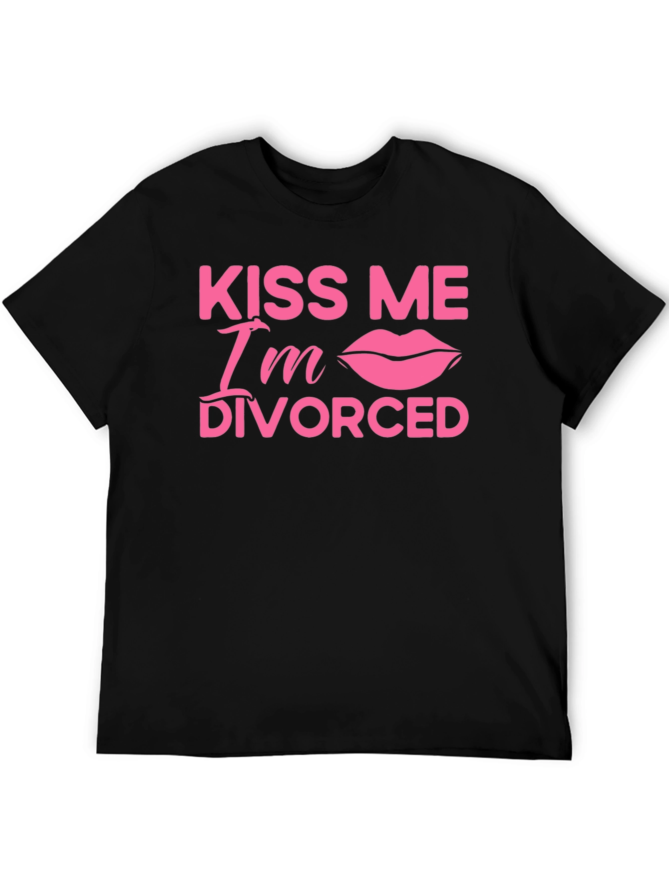 Black Kiss Me I'm Divorced T-Shirt view 5