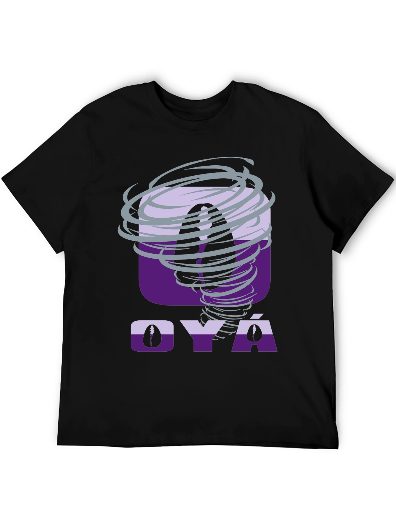 Black Oya Tornado T-Shirt - Unique Graphic Tee view 5