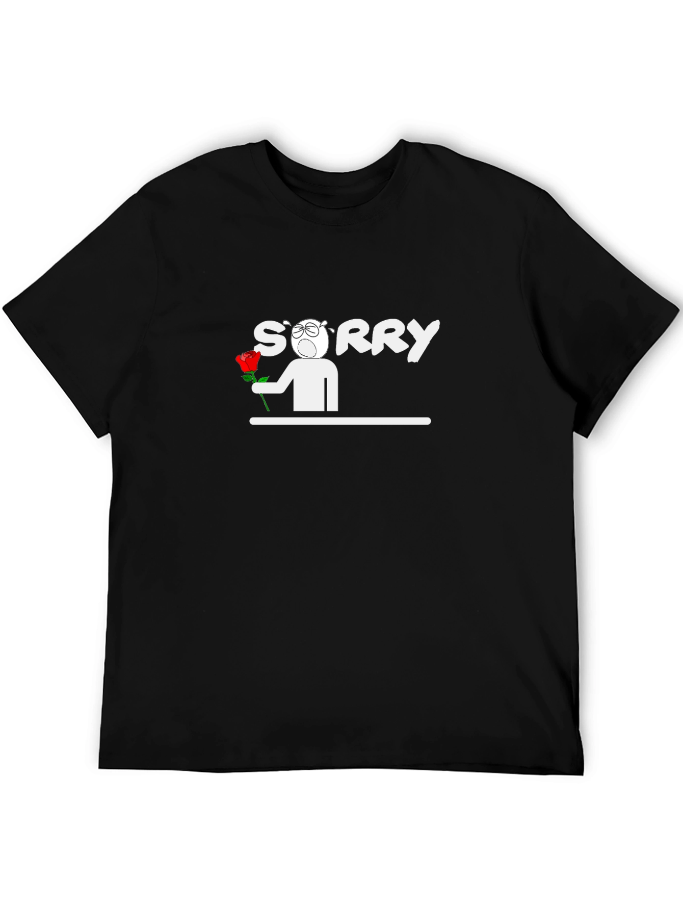 Black Sorry Graphic Tee - Apology T-Shirt view 5