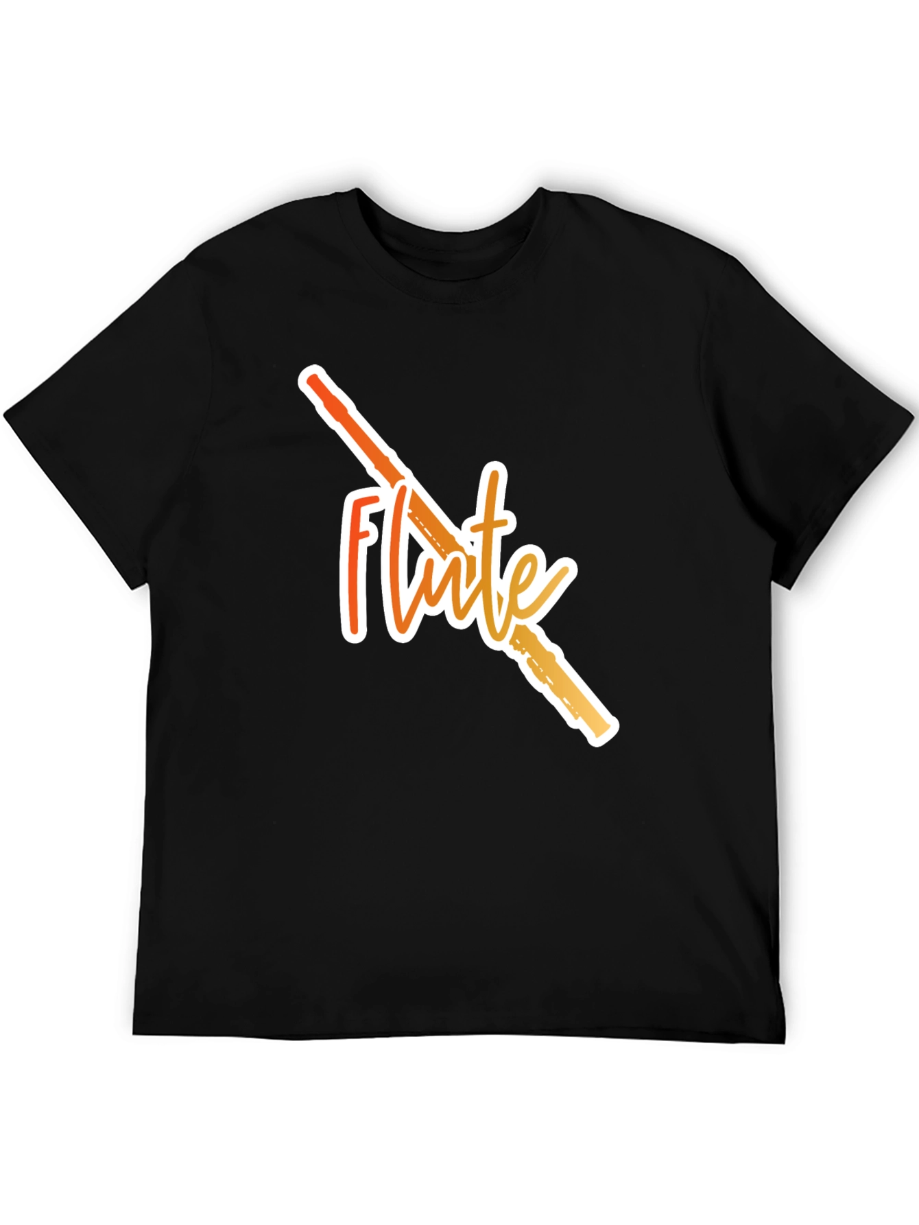 Flute Graphic Black T-Shirt - 5