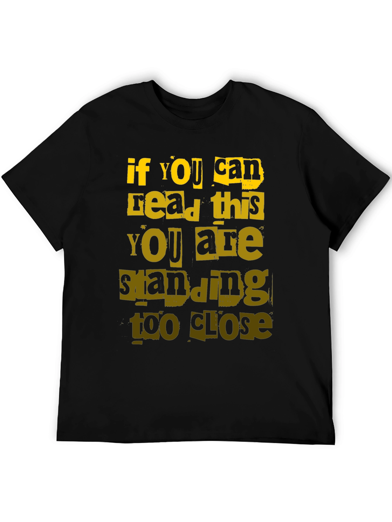 Black Funny Distance T-Shirt - If You Can Read This view 5