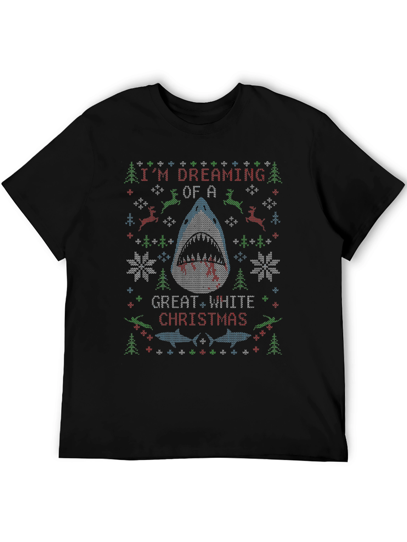 Black Great White Christmas T-Shirt view 5