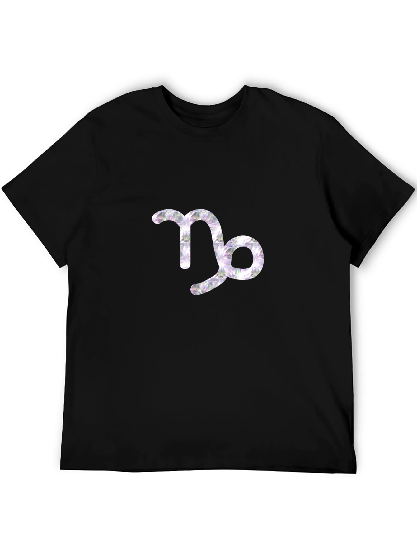Black Capricorn Zodiac Sign T-Shirt - Black view 5