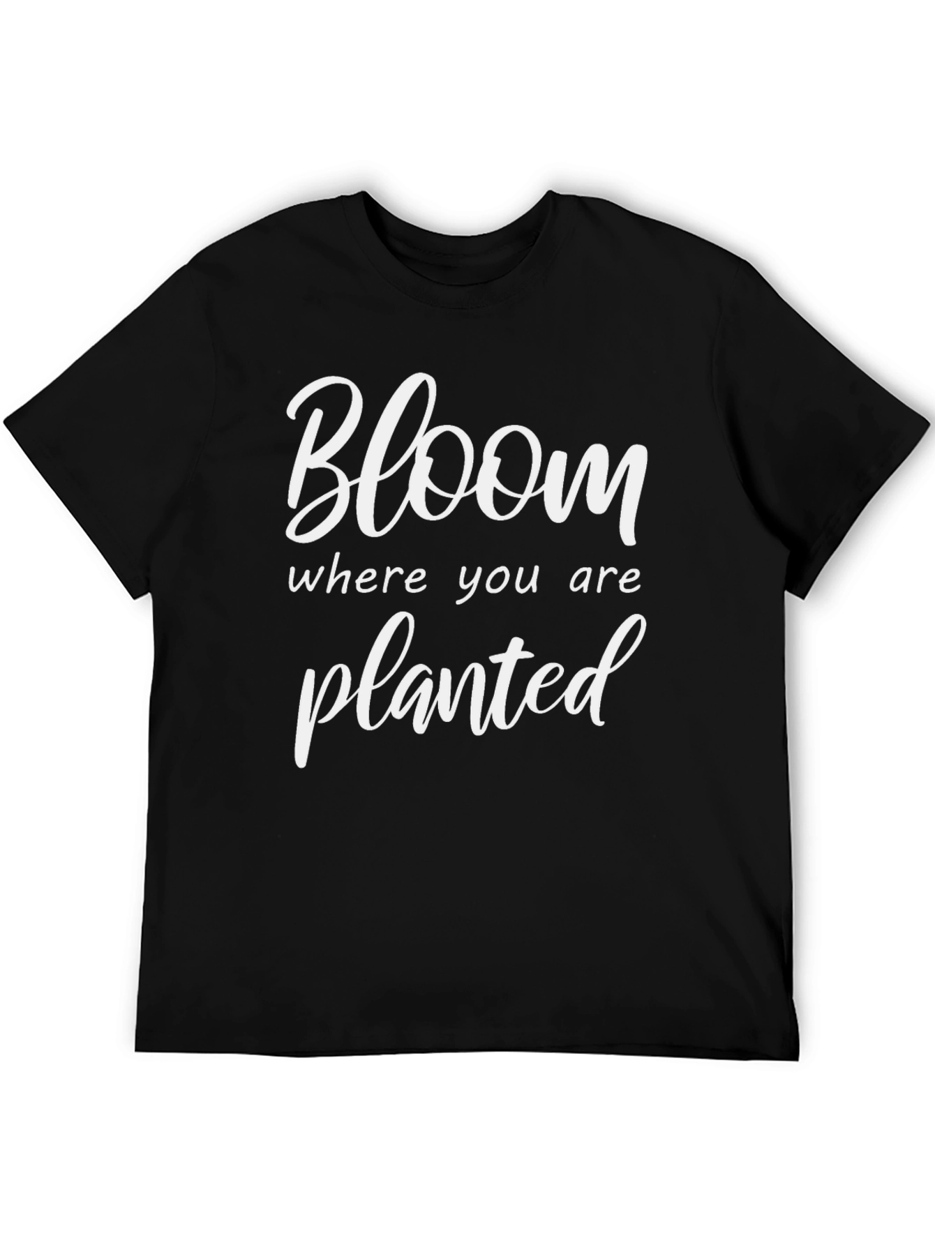 Black Bloom Where You Are Planted Graphic Tee view 5