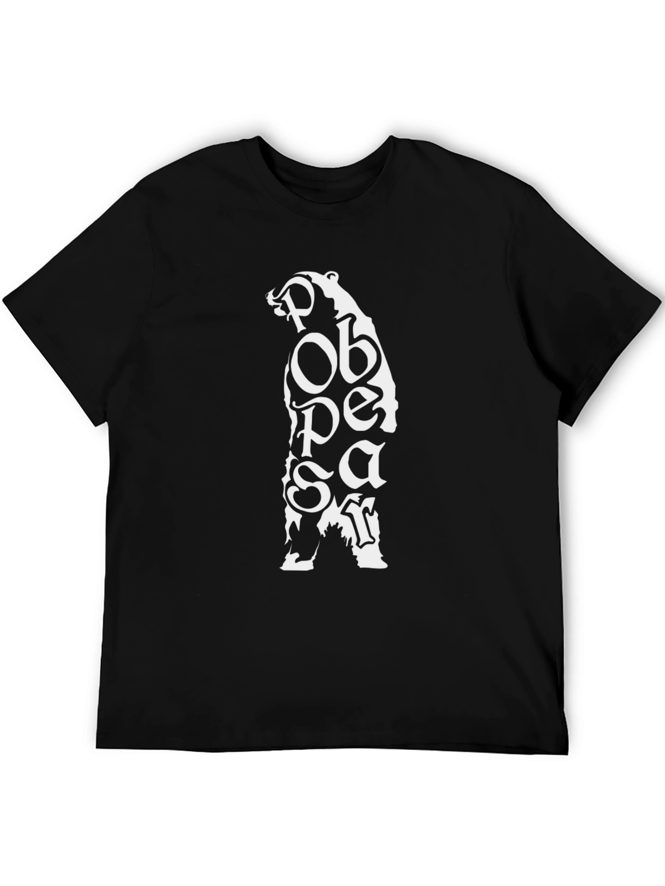 Black Bear Silhouette Graphic Tee - Black view 5