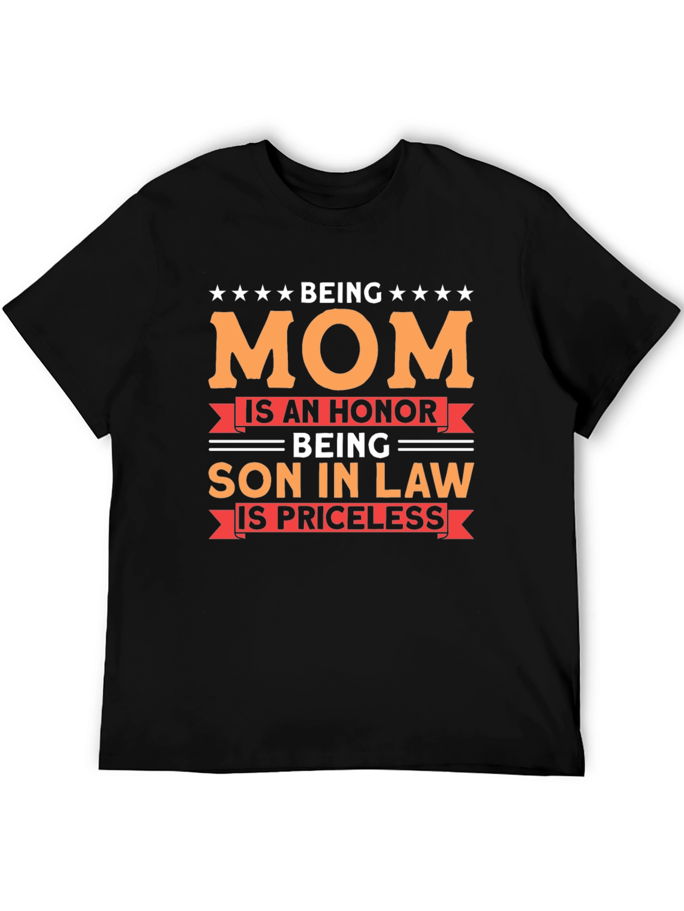 Black Being Mom Son-in-Law Graphic T-Shirt view 5