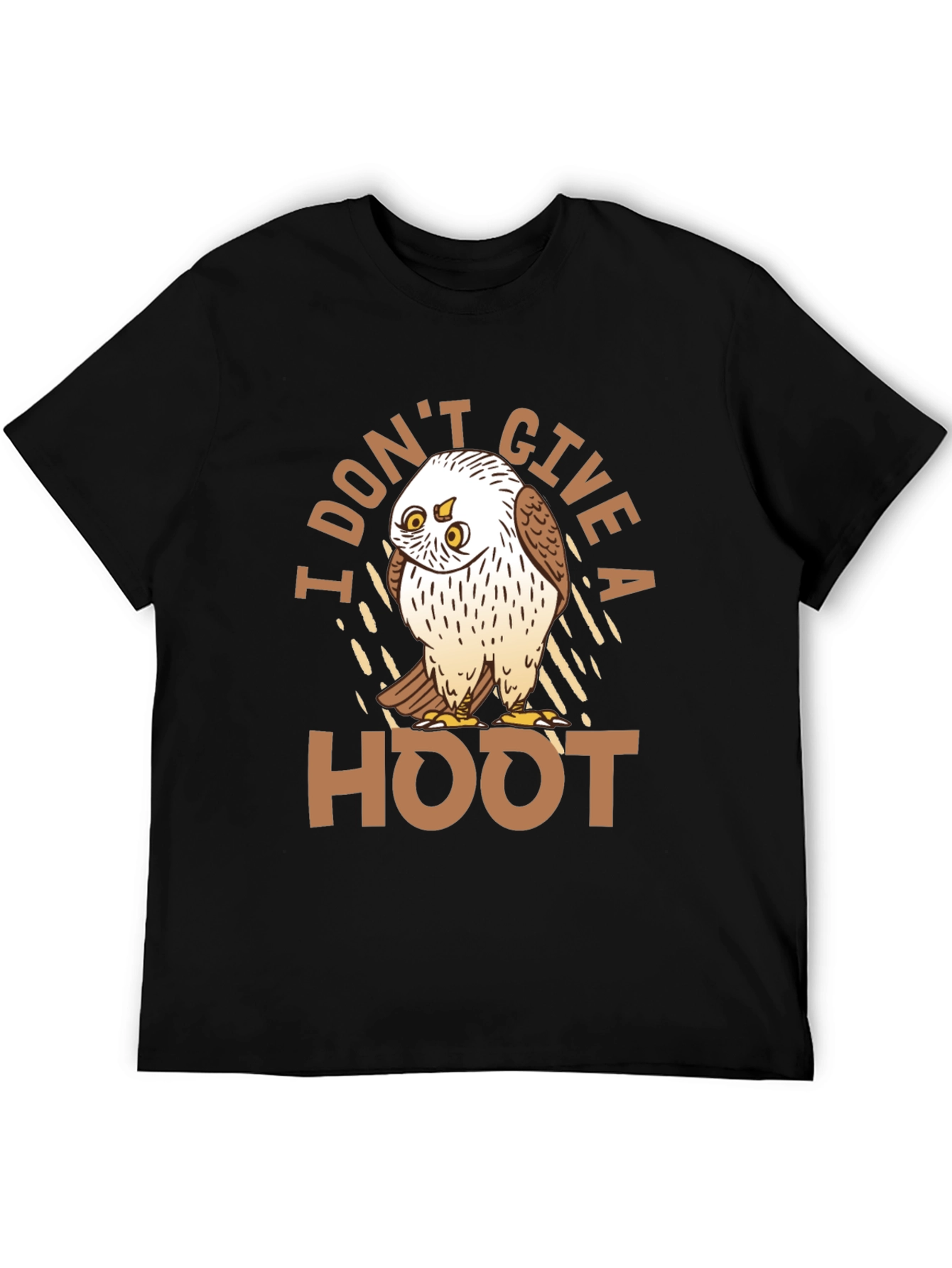 Black I Don't Give a Hoot Owl T-Shirt view 5