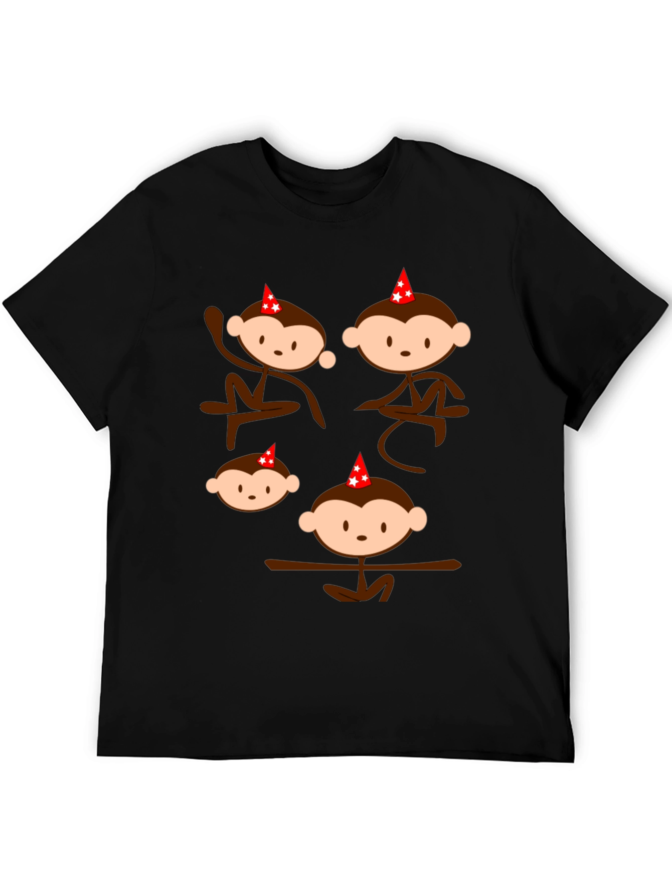 Black Monkey Birthday Party T-Shirt view 5